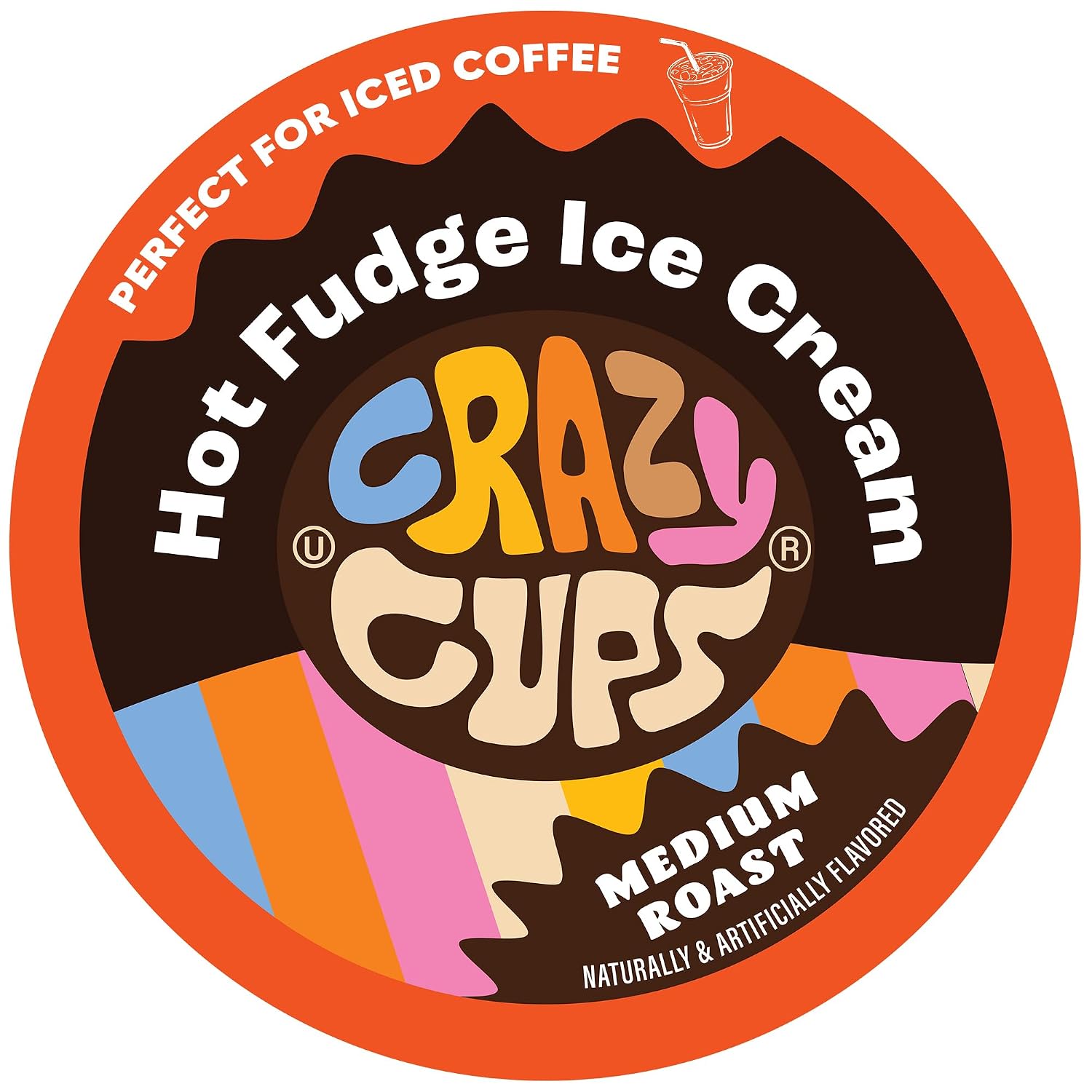 Crazy Cups Flavored Coffee for Keurig K-Cup Machines, Peppermint Chocolate Mocha, Hot or Iced Drinks, 22 Single Serve, Recyclable Pods