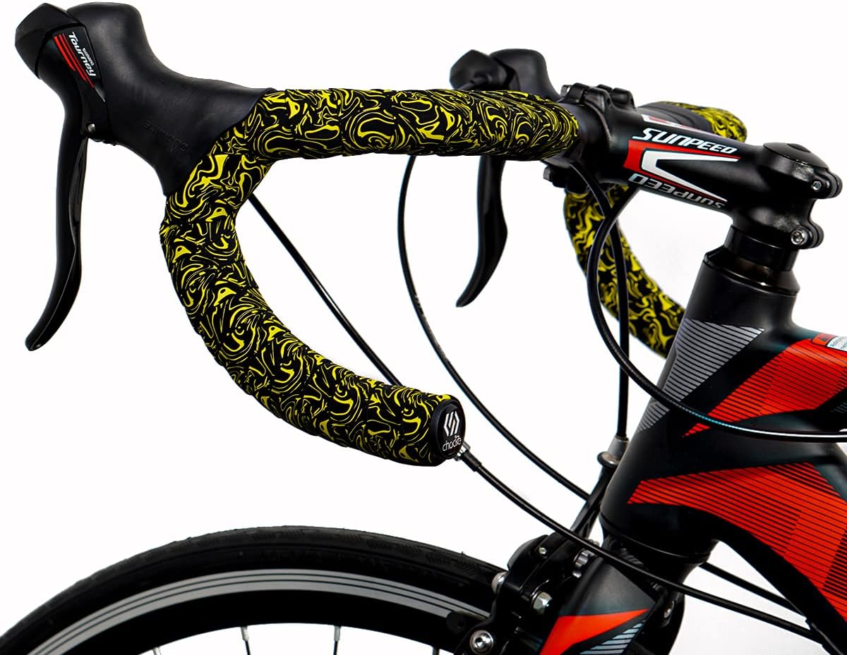 Chooee Road Bike Handlebar Tape,2PCS Bicycle Bar Tape,Red/Blue/Green/Yellow/Orange/Purple/Silver/Black