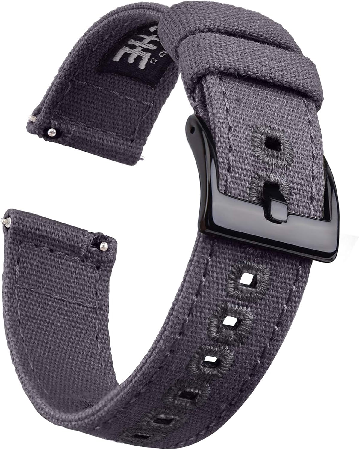 Ritche Christmas Gift Canvas Vintage Quick Release Watch Band 18mm 20mm 22mm 24mm Replacement Watch Straps for Men Women, White Elephant Gifts, Stocking Stuffers for Men, Father's Day gifts