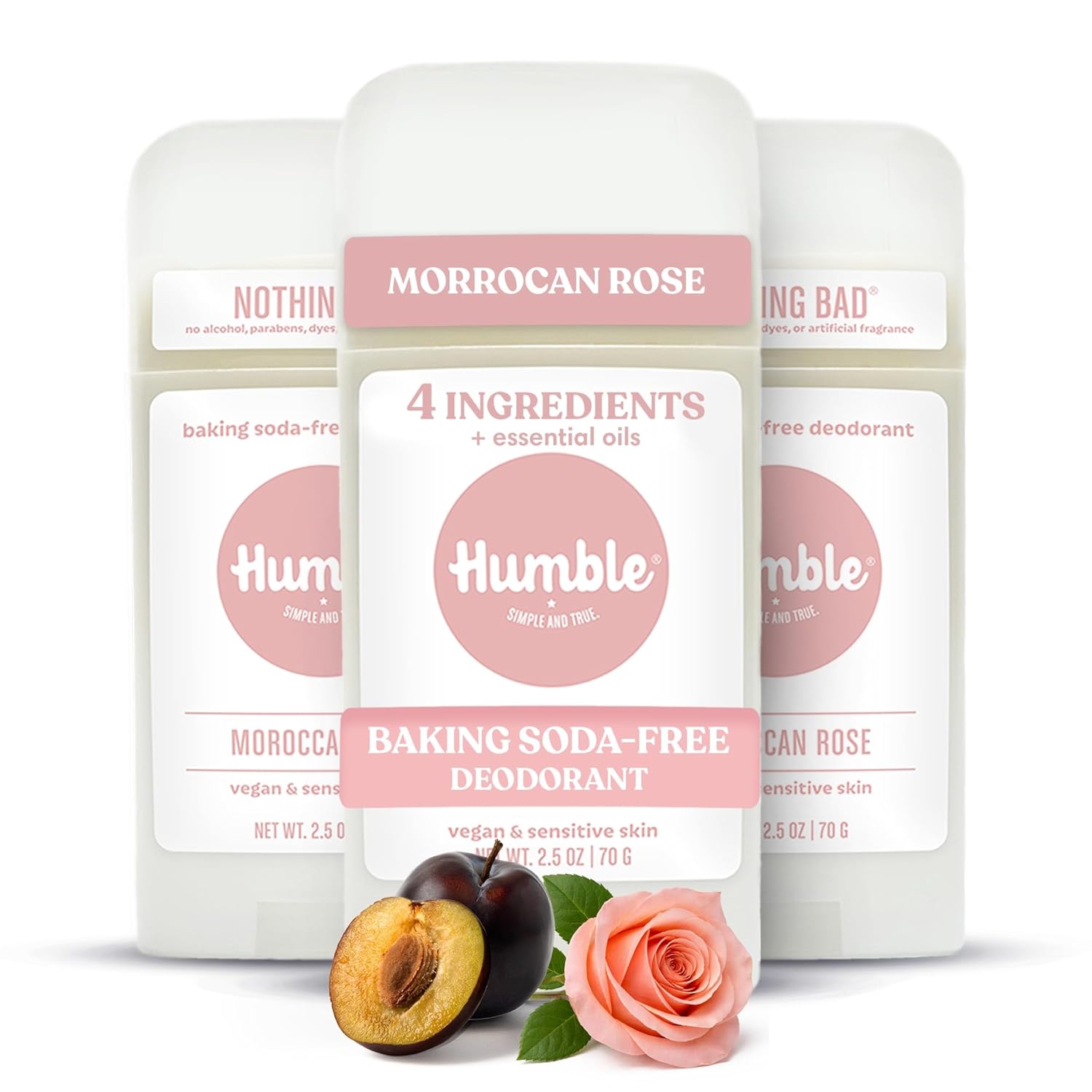 Humble Aluminum-Free Deodorant, Simply Unscented - 1 Pack | Baking Soda-Free, Clean, Fresh, Natural, Essential Oils, Sensitive Skin, Long-Lasting Odor Control, Cruelty-Free, Men & Women