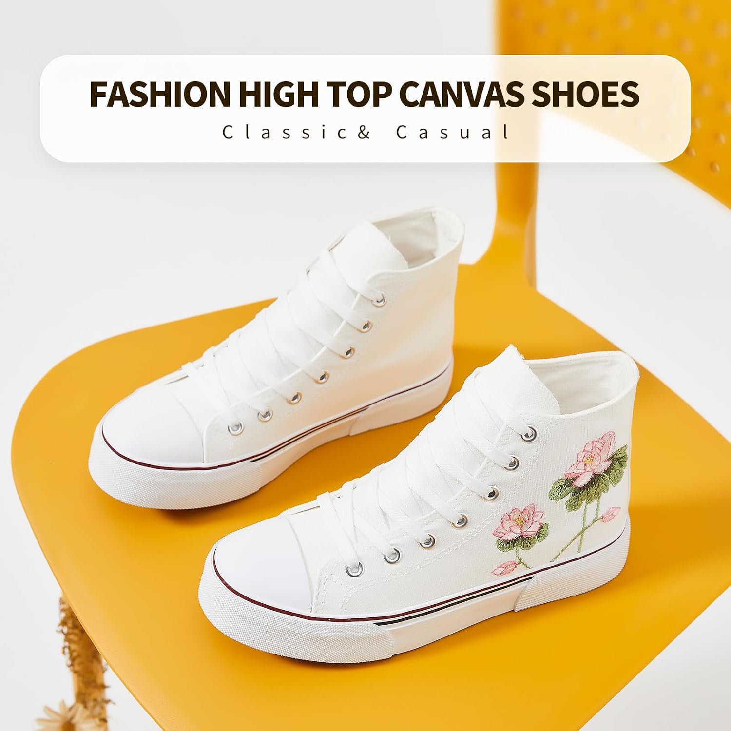 hash bubbie High Top Canvas Sneakers Fashion Walking Shoes