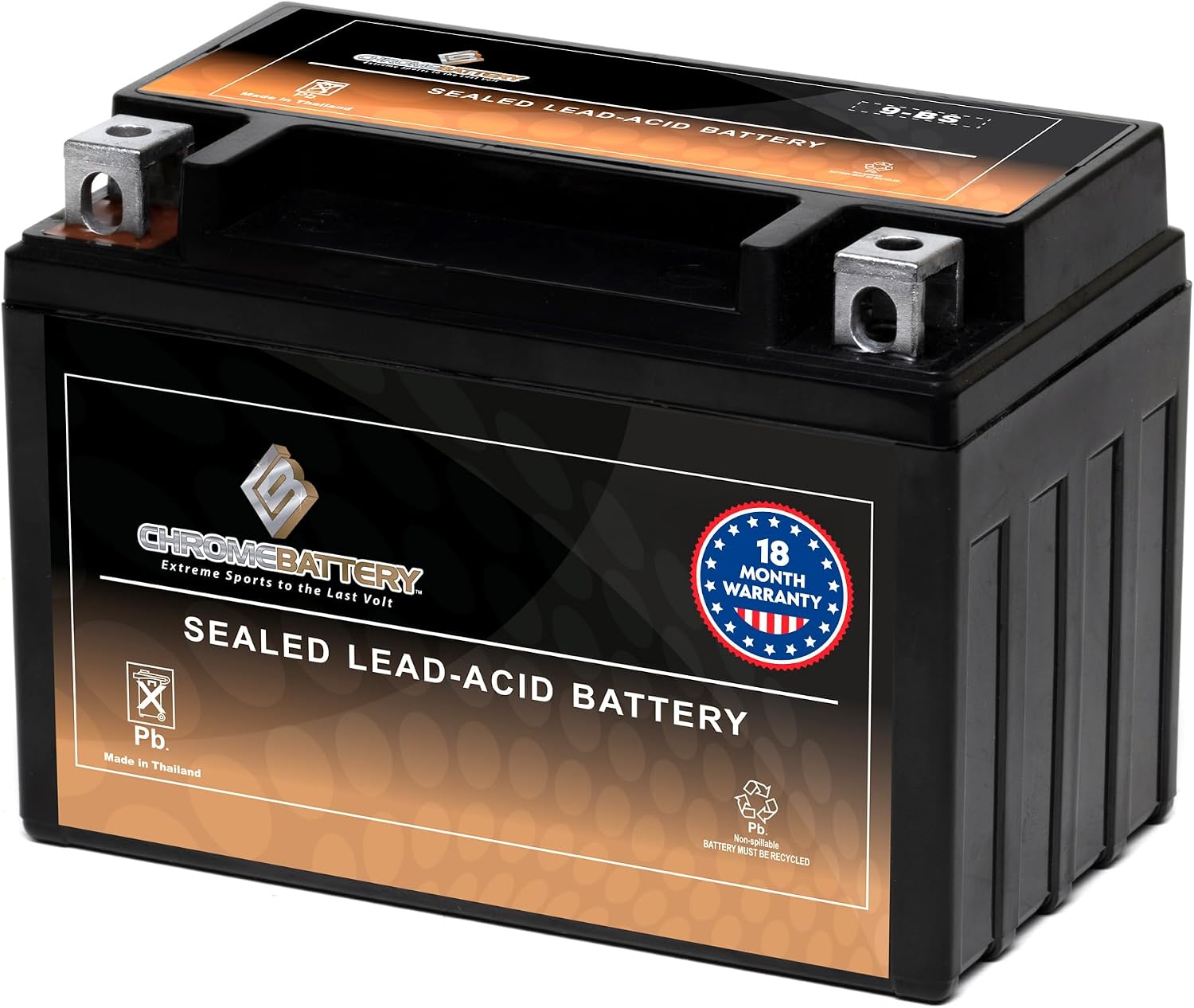 CB CHROMEBATTERY YTX30L-BS 12V 385 CCA AGM – Maintenance-Free 30Ah Battery for Harley, ATV, UTV, Snowmobile, Jet Ski – T3 Nut & Bolt Terminal – Fits Harley Touring, Polaris Sportsman 850