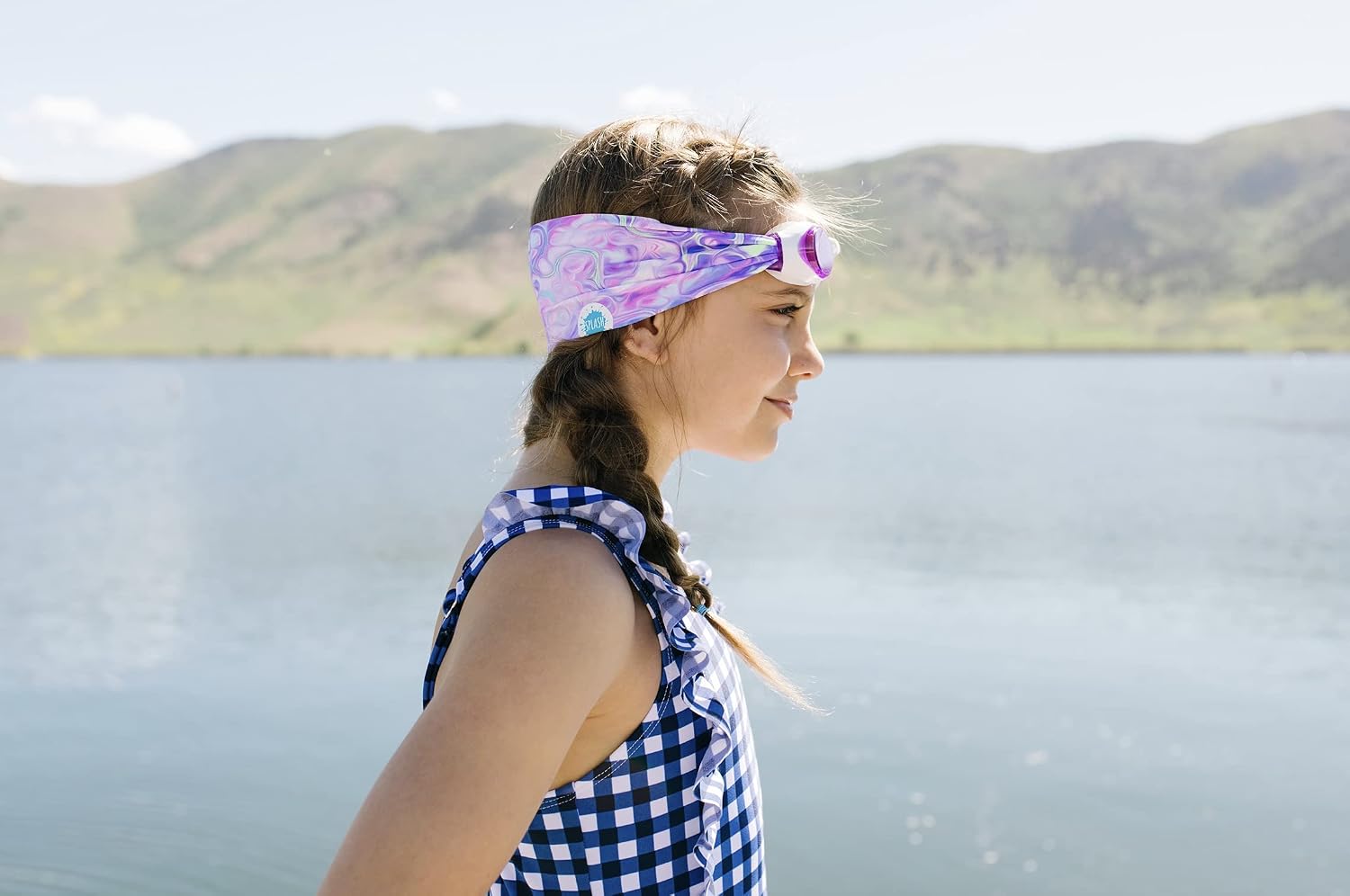 Splash Place SWIM GOGGLES with Fabric Strap - Adult & Kids Swim Goggles - PINKS & PURPLES