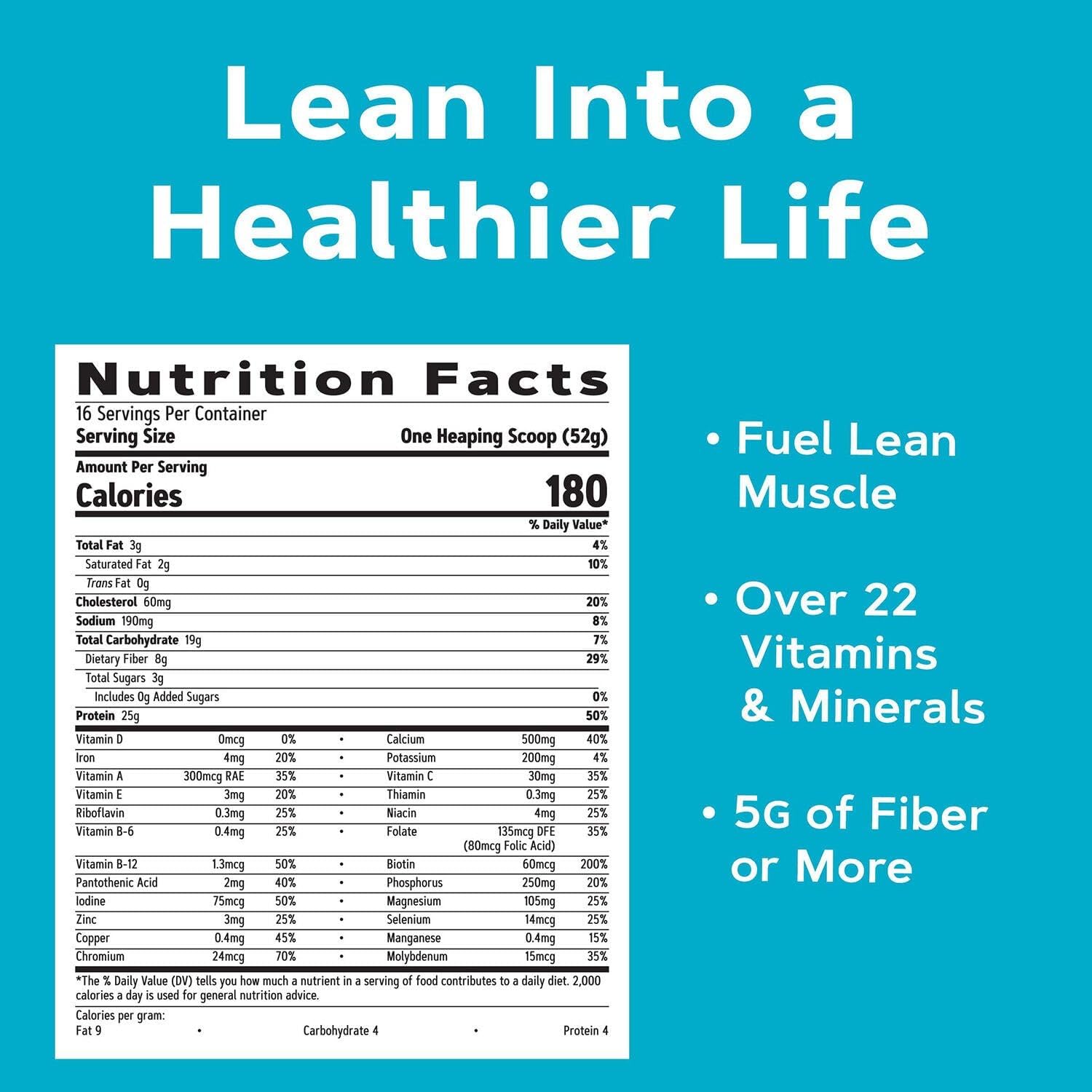 GNC Lean Shake 25 Protein Shake, Clinically Proven Weight Management, Meal Replacement, 25g Protein with Zero Added Sugar, Ready to Drink, Vanilla Bean, Pack of 12