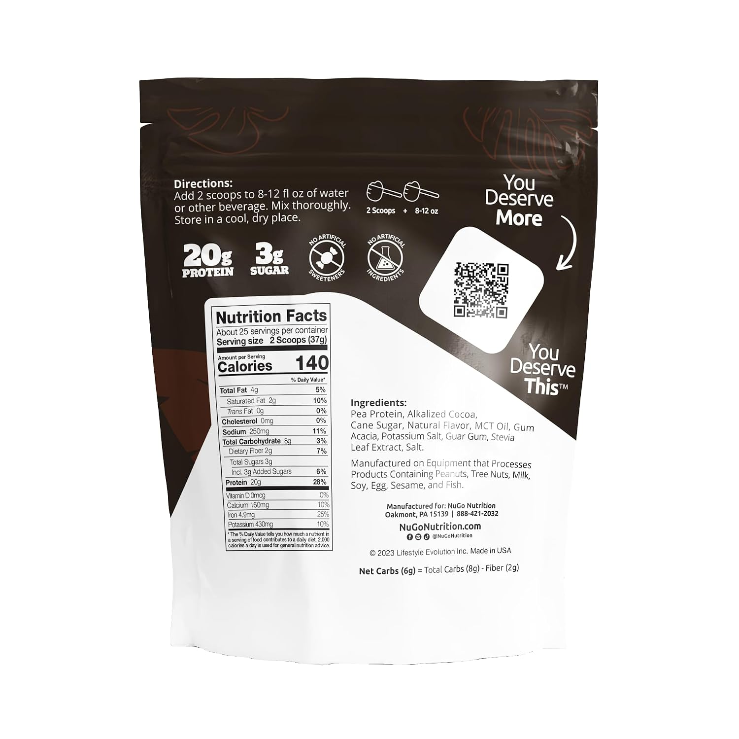 NuGo Dark, Mint Chocolate Chip, 13g Vegan Protein Bar, Gluten Free, 24 CT