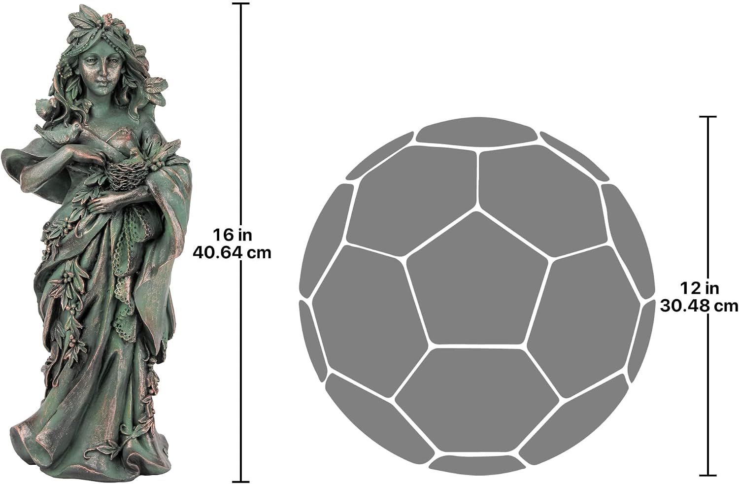 Design Toscano NG31497 Mother Nature Maiden of the Forest Statue,Full Color