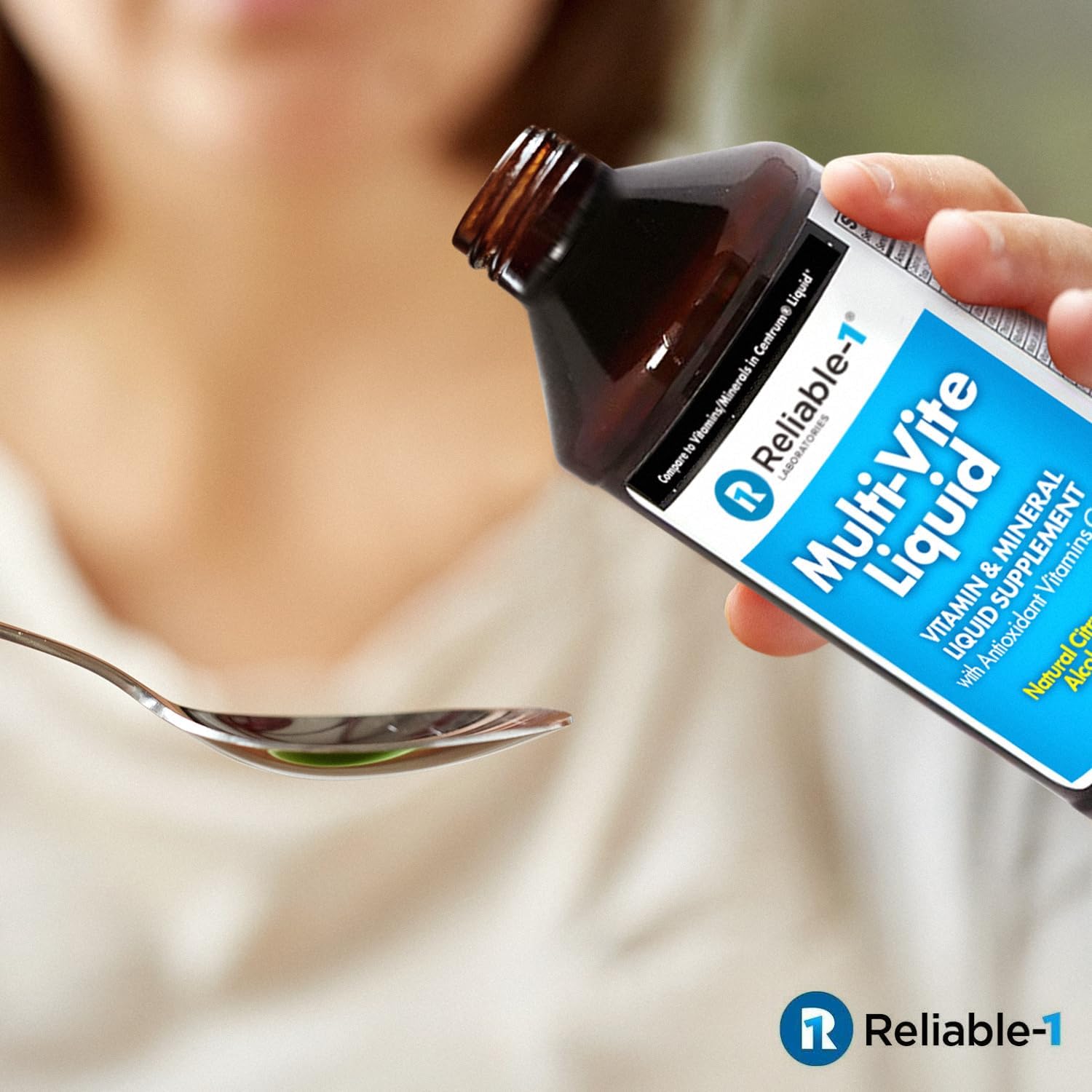 Reliable-1 Laboratories Multi-Vite Liquid Multivitamin for Adults Liquid Vitamins Antioxidant Supplement for Immunity