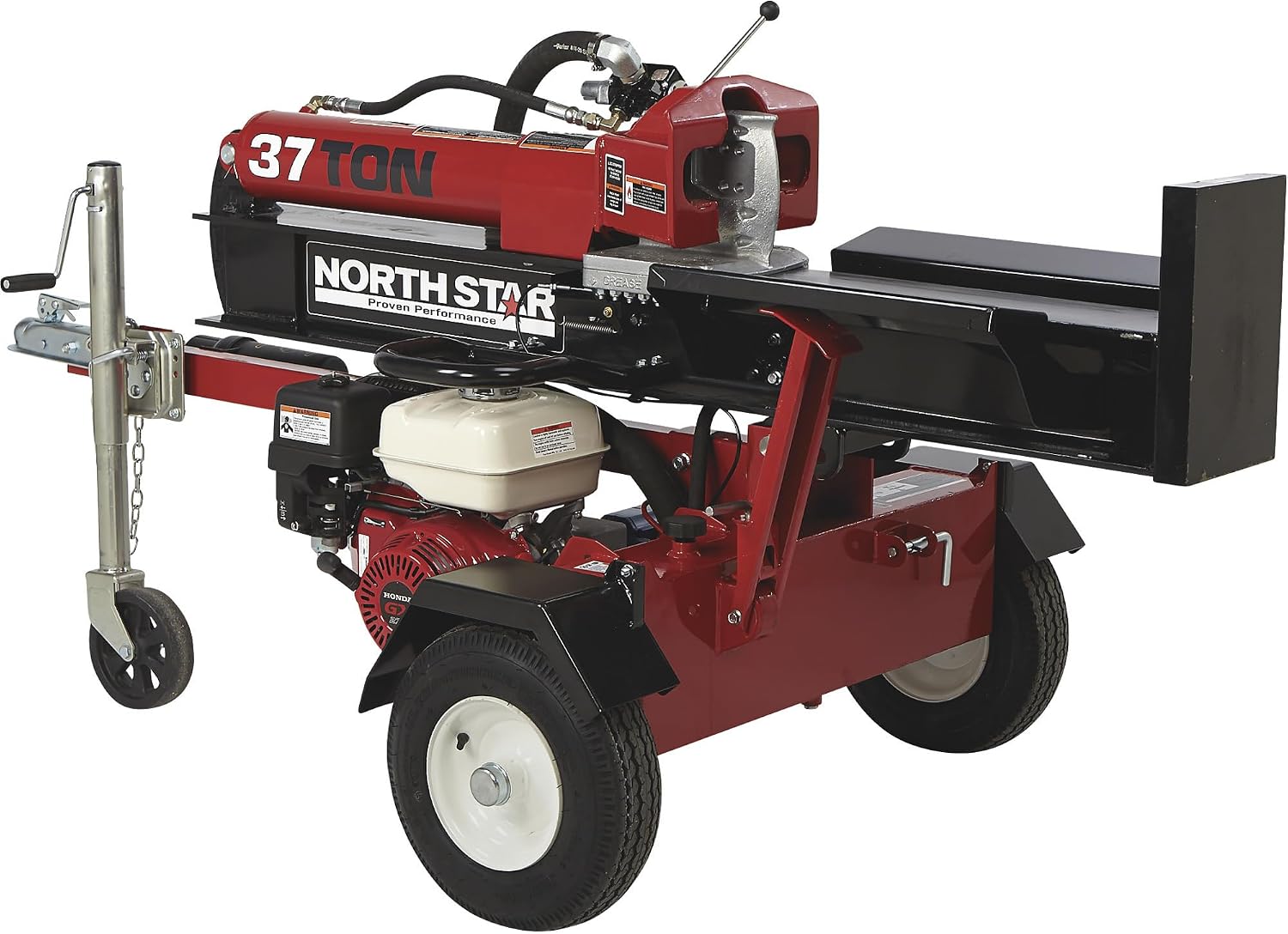 NorthStar Horizontal/Vertical Log Wood Splitter - 37-Ton, 270cc Honda GX270 Engine