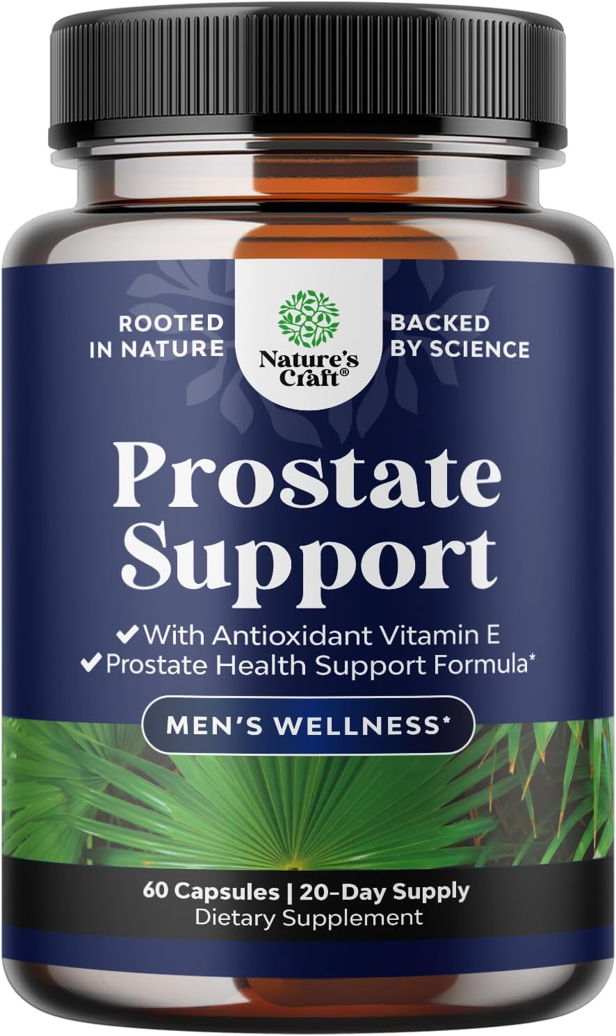 Herbal Prostate Supplement for Men - Potent Pygeum and Saw Palmetto Extract for Urinary Tract Support - Prostate Health Blend with Beta Sitosterol & Green Tea - Nighttime Comfort Support - 90 Count