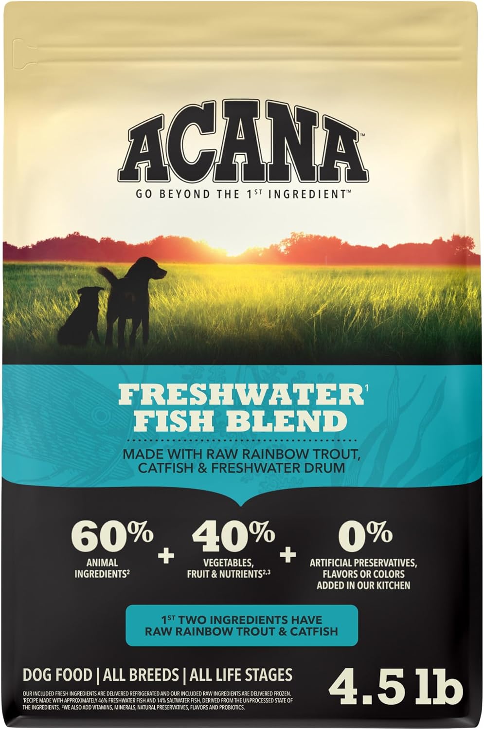 ACANA Grain Free Dry Dog Food Red Meat Recipe 4.5lb. Bag | Freeze Dried, Grain Free, High Protein, Made in the USA, Omega-3 Fatty Acids, Digestive Health, Global Quality Ingredients
