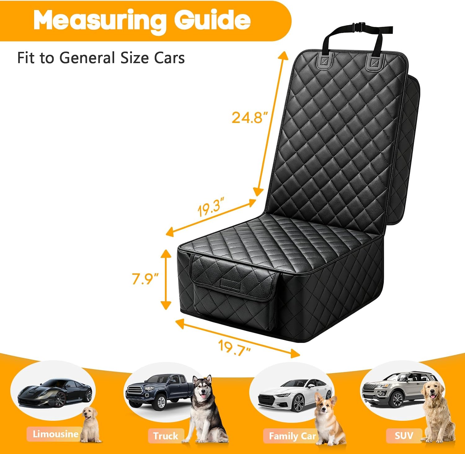 PETICON Waterproof Front Seat Car Cover 2 Pack, Full Protection