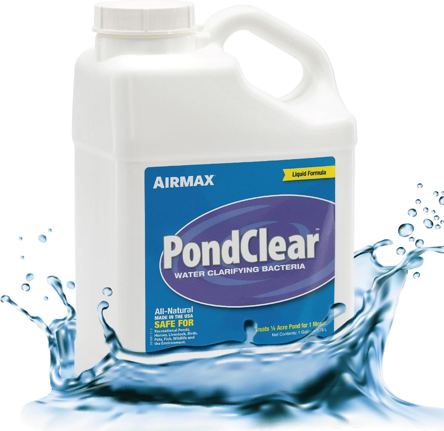 Airmax PondClear Packets Beneficial Bacteria Pond Clarifier, 24 Count | Enzyme Clarifier with EcoBoost PRx to help clear and clean pond and lake water while remaining safe for fish