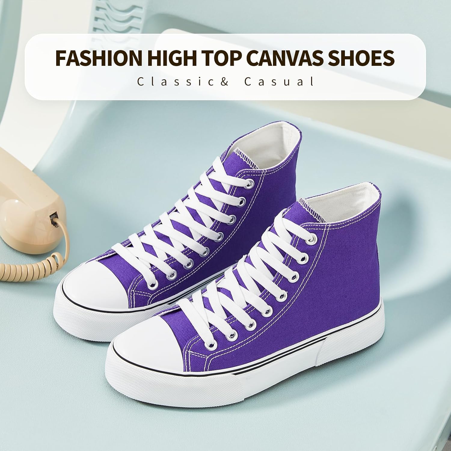 hash bubbie High Top Canvas Sneakers Fashion Walking Shoes