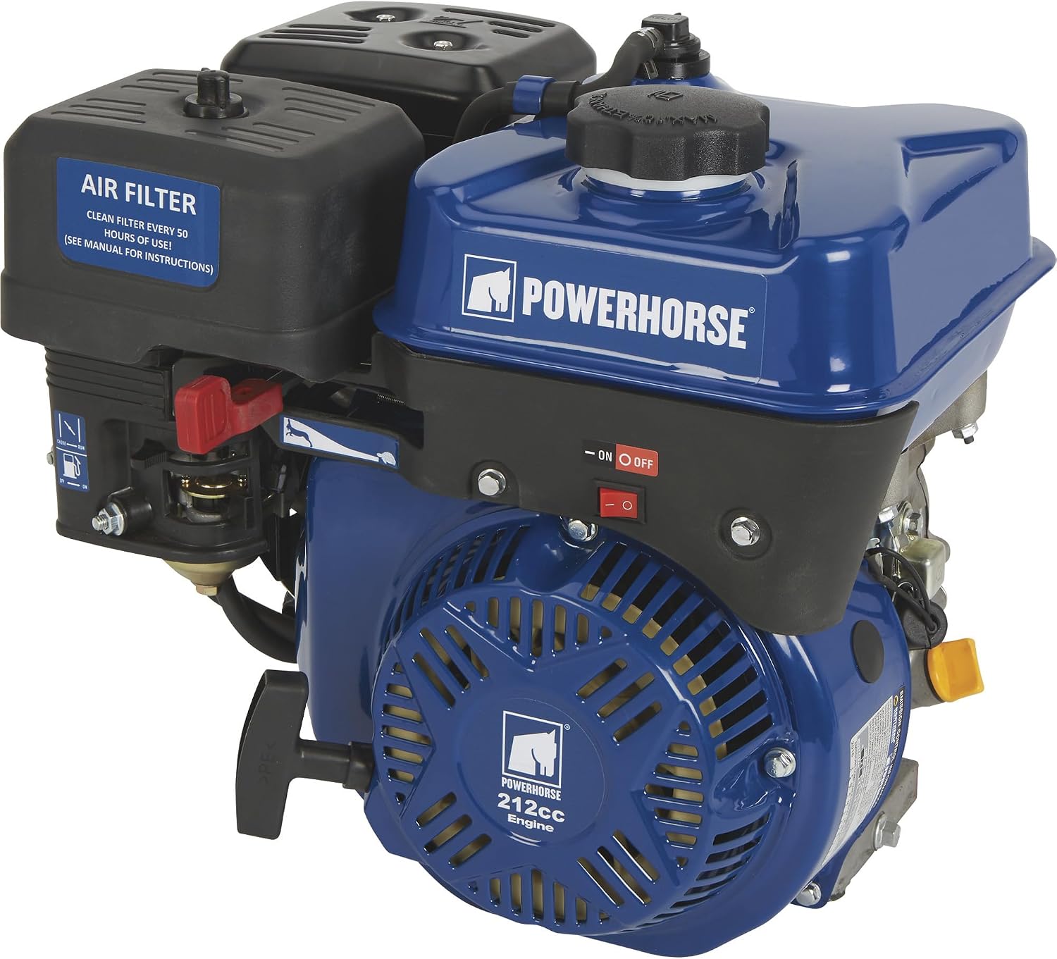 Powerhorse OHV Horizontal Engine - 212cc, 6 HP, 3/4in. x 2 7/16in. Shaft | 3/4in. x 2 7/16in. Shaft, 212cc