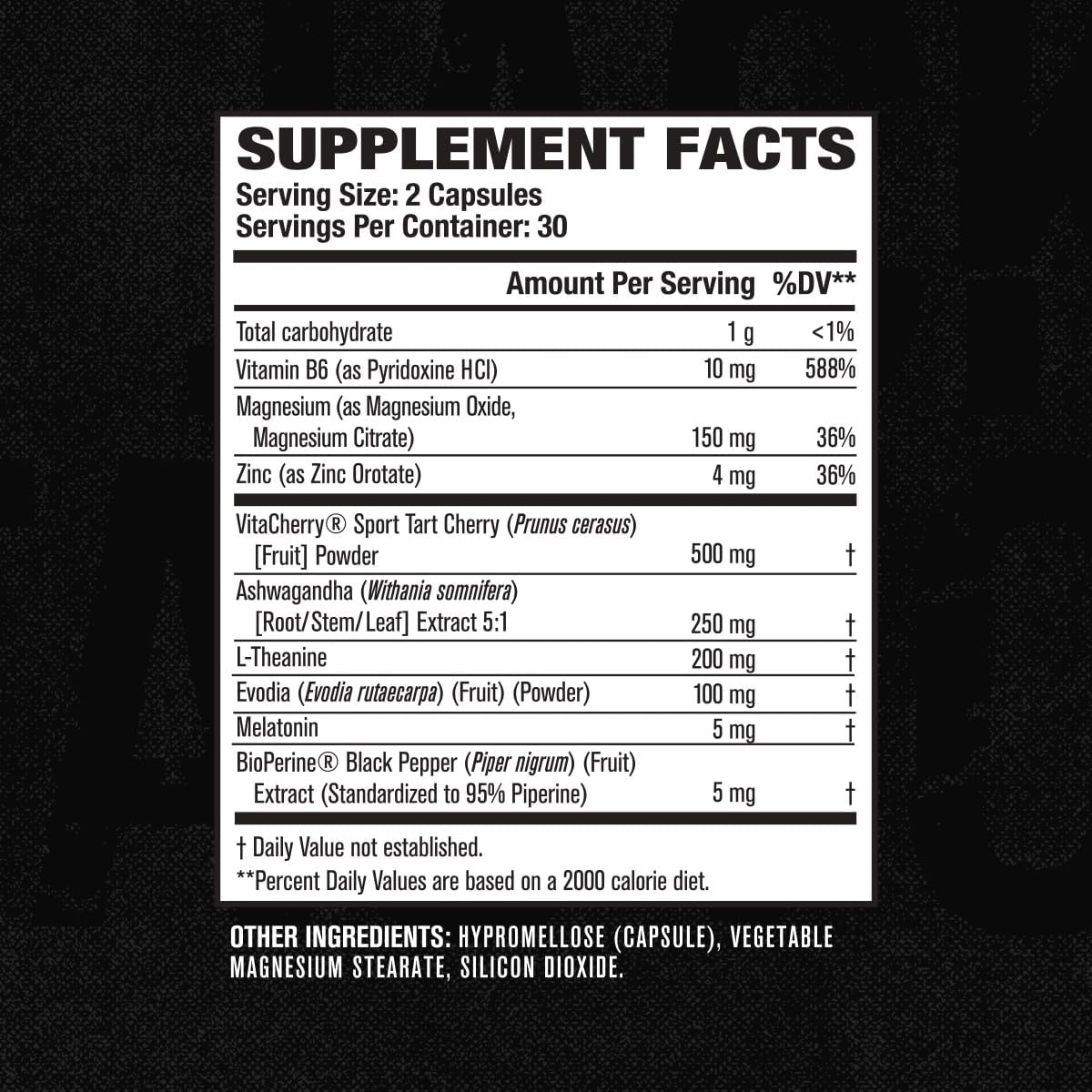 Jacked Factory Build PM Night Time Muscle Builder & Sleep Aid - Post Workout Recovery & Sleep Support Supplement w/VitaCherry Tart Cherry, Ashwagandha