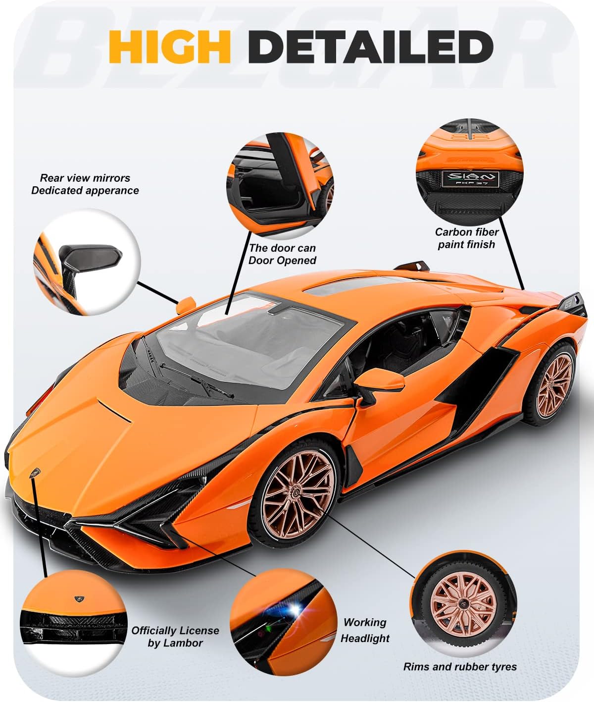 BEZGAR 1:24 Ferrari Remote Control Car Licensed FXX-K EVO
