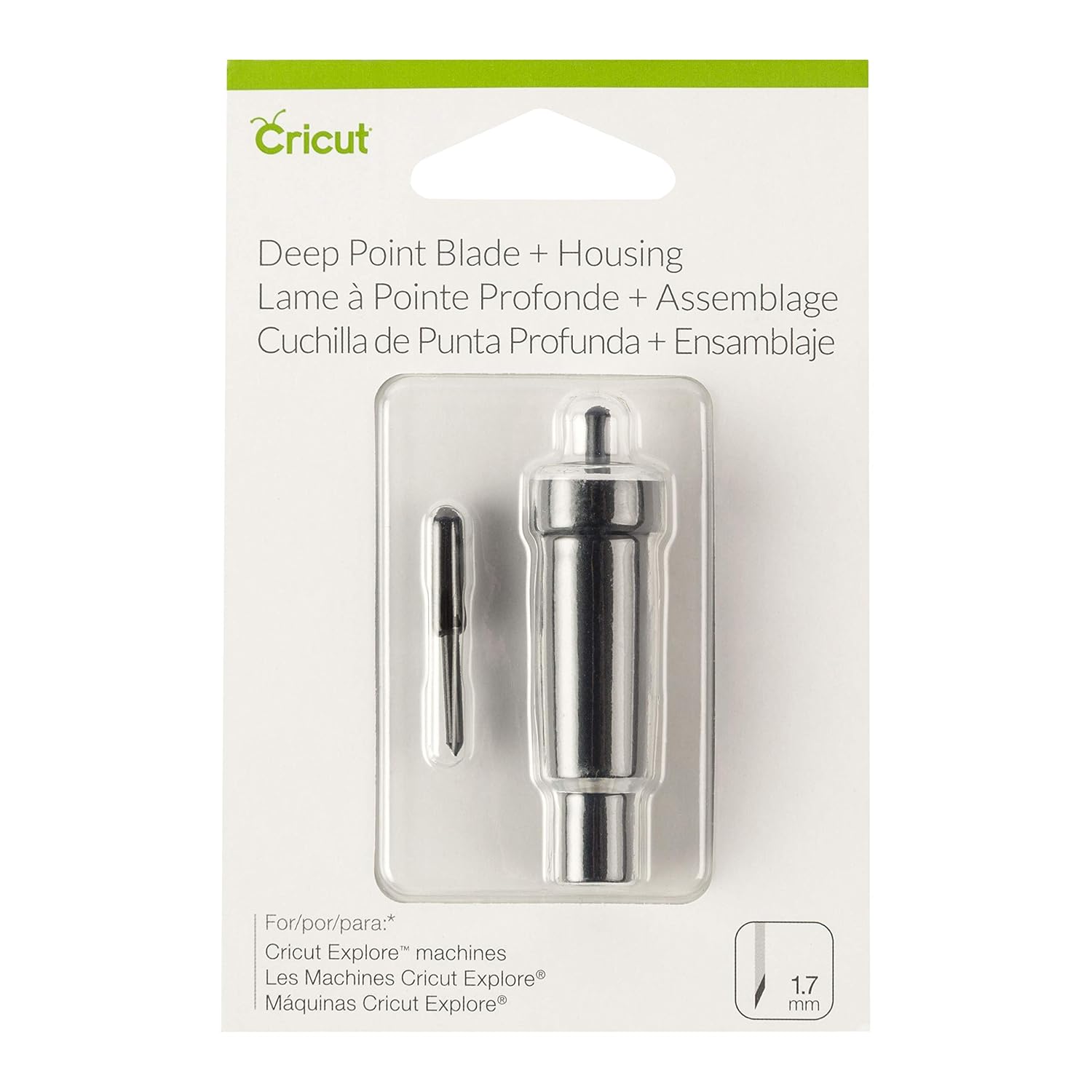 Cricut Deep - Point Blade + Housing, Cutting Blade with Deep Cut Housing | Cut Materials up to 1.5mm Thickness - For Personalized Crafts - Compatible with All Cricut Maker & Explore Machines