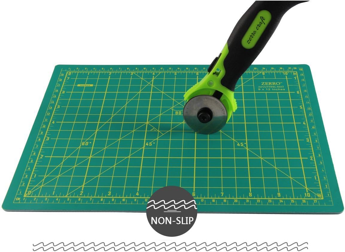 ZERRO Self Healing Cutting Mat 24" x 36", Double Sided & Non-Slip | Professional 5-Ply Rotary Mat for Scrapbooking, Fabric, Quilting, Sewing, Crafts (A1)