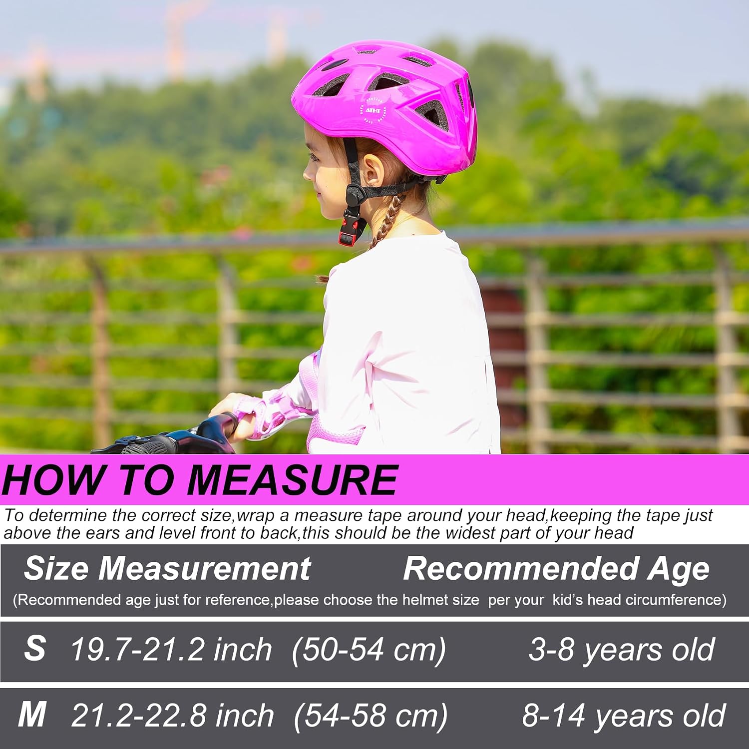 Kids Bike Helmet,2 Sizes for Youth Child Girls & Boys