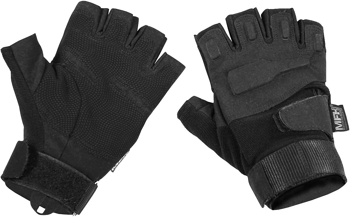 MFH Protect Fingerless Gloves Black