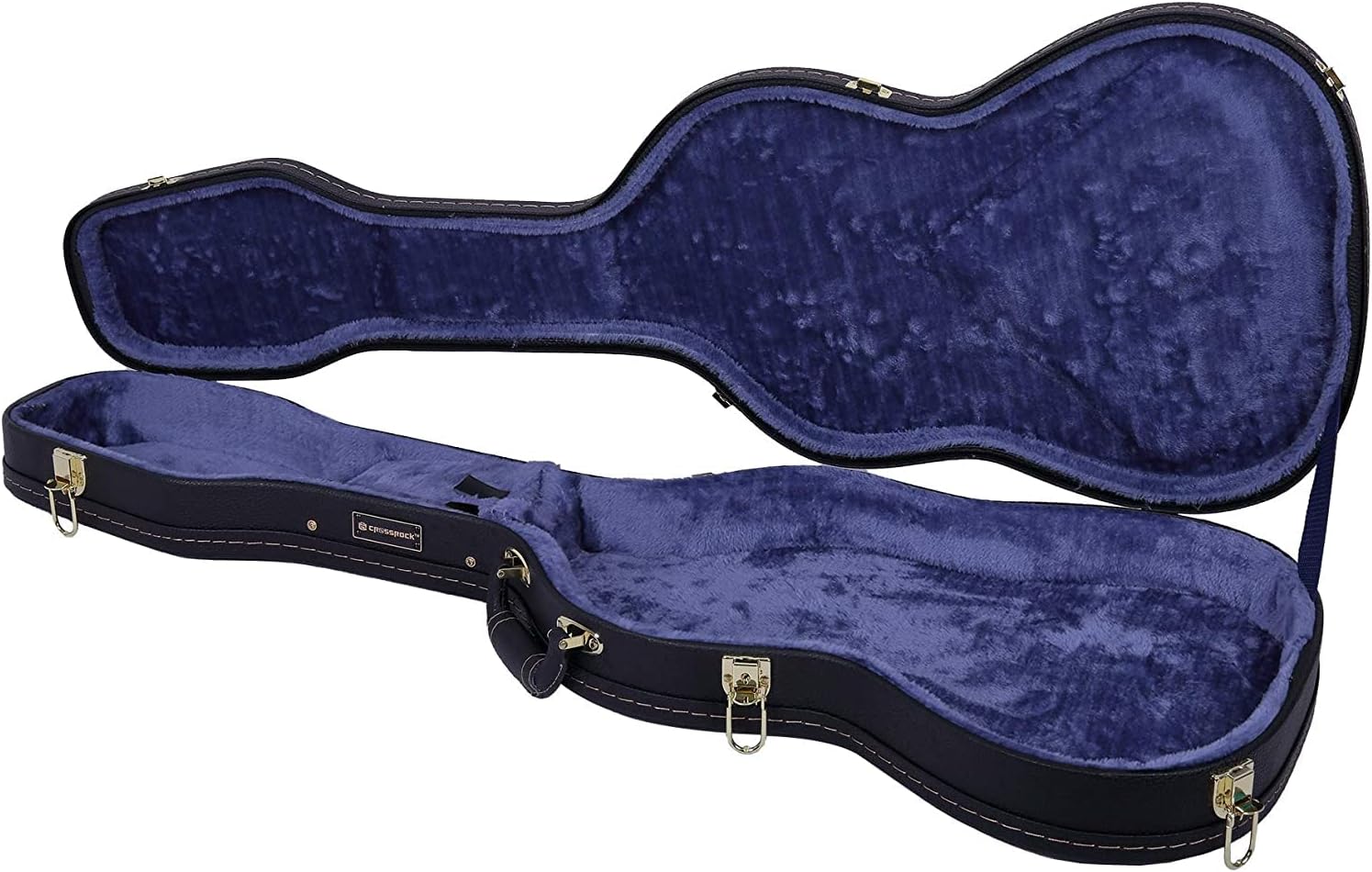 Crossrock Hardshell Arch Top wood case fits SG Electric Guitars-Black(CRW620SGBK)