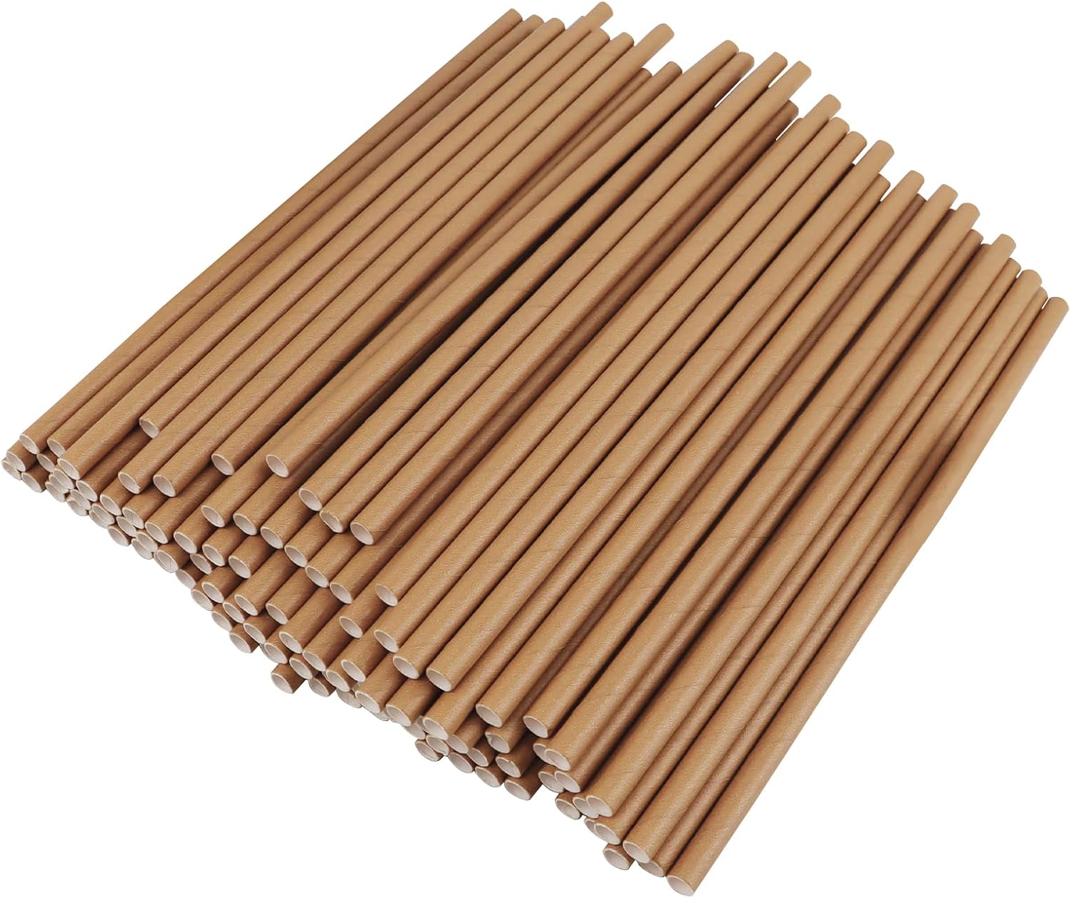 GDMINLO 100 Pack Kraft Paper Straws Biodegradable co-Friendly Drinking Bulk for Party Supplies, Bridal/Baby Shower, Birthday, Mixed Drinks, Weddings