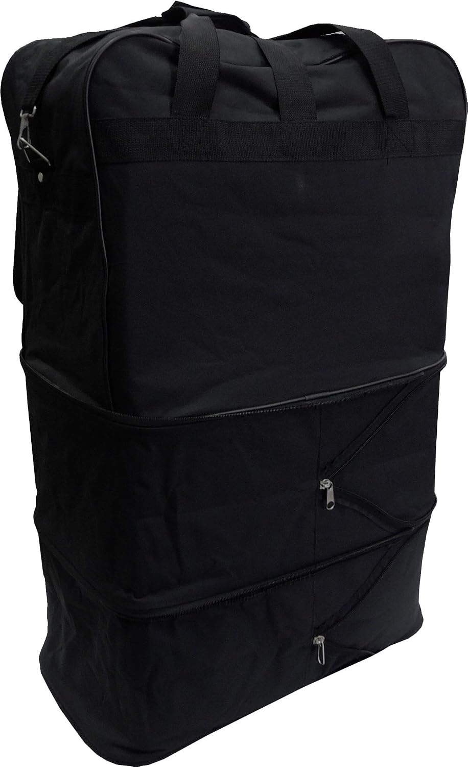 40" Black Rolling Wheeled Duffle Bag Spinner Suitcase Luggage - 5 Wheels