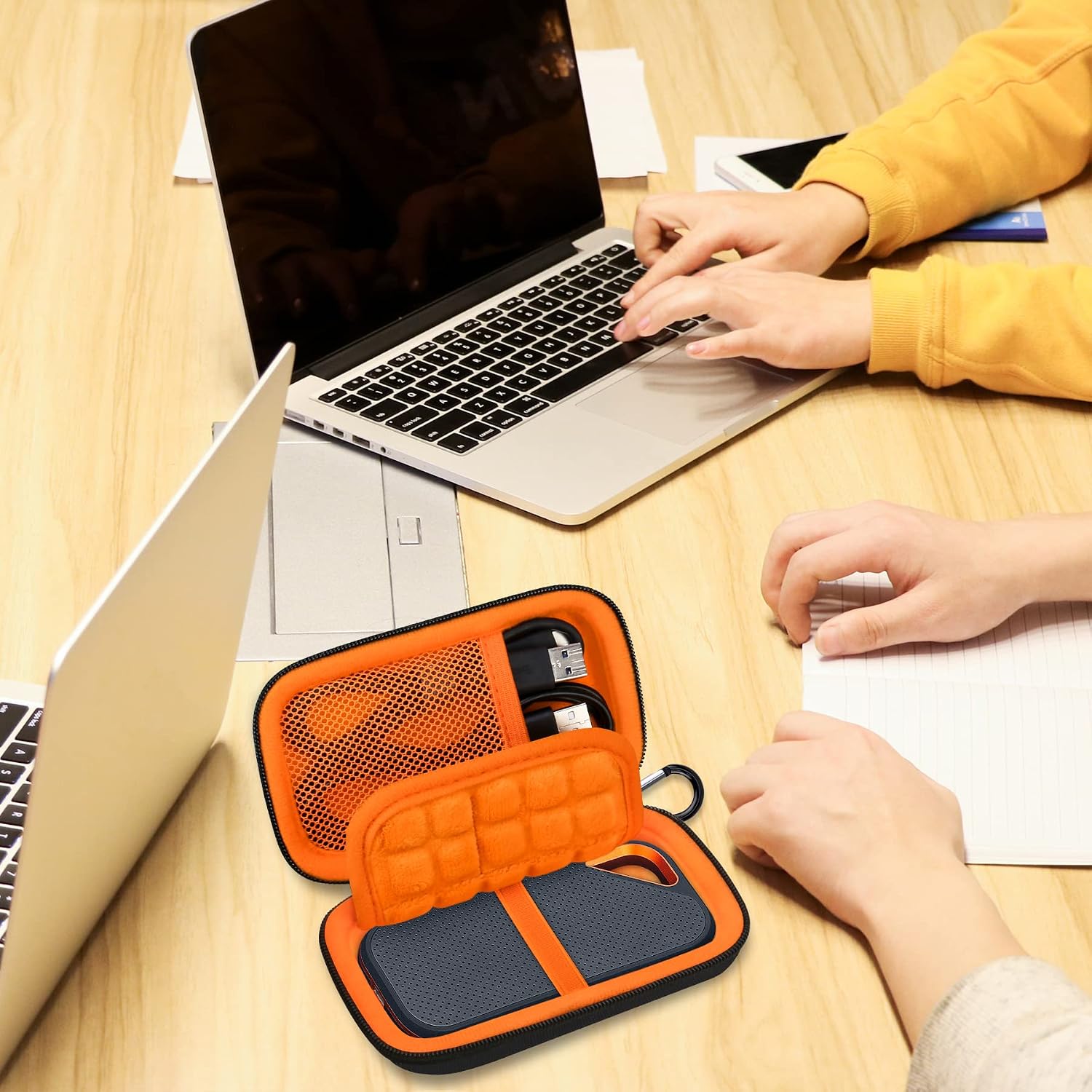 Lacdo Hard Carrying Case for SanDisk Extreme Pro/SanDisk Extreme Portable External SSD 500GB 1TB 2TB 4TB 8TB USB-C Solid State Drive EVA Shockproof