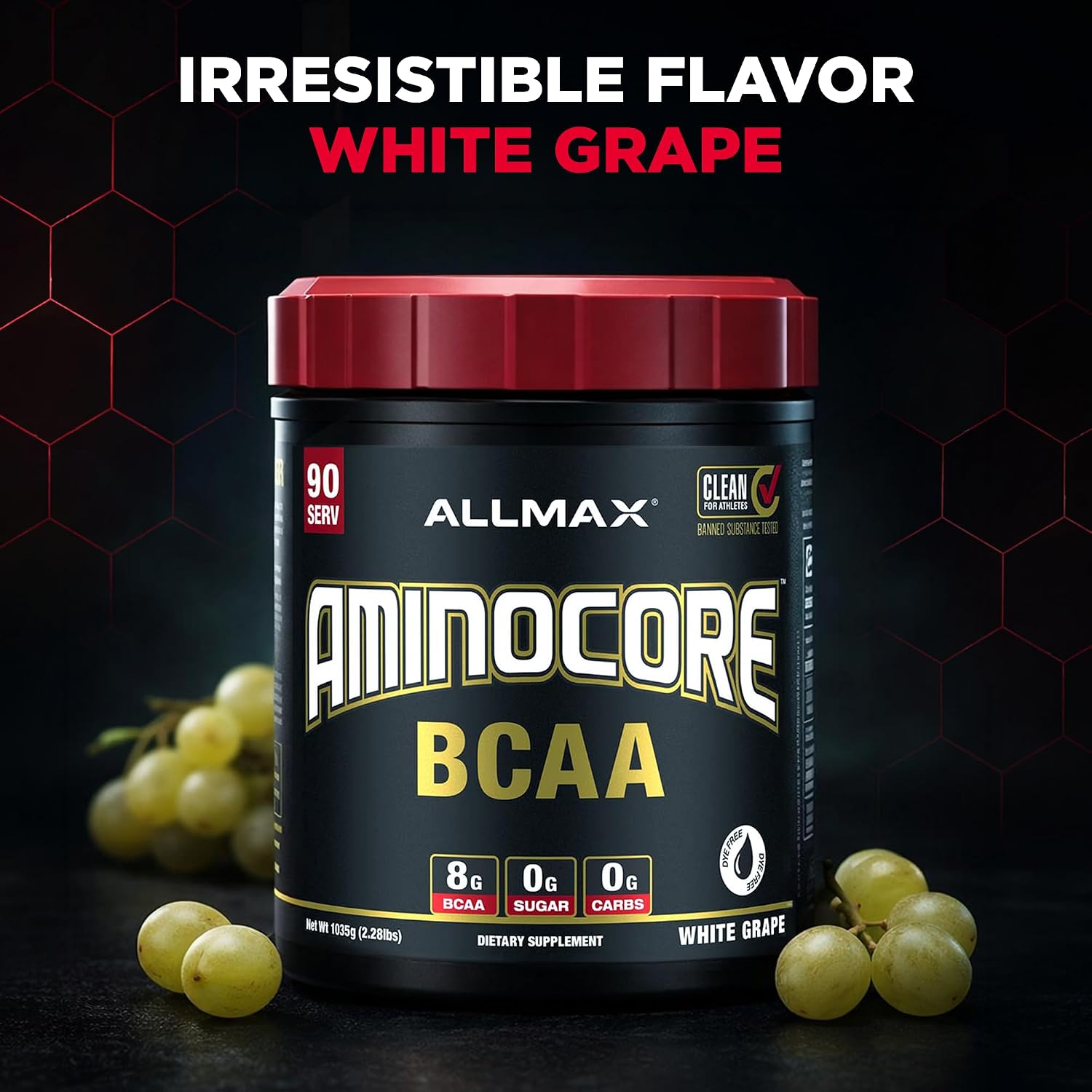 ALLMAX AMINOCORE BCAA Powder, Watermelon, 90 Servings, 1035 g