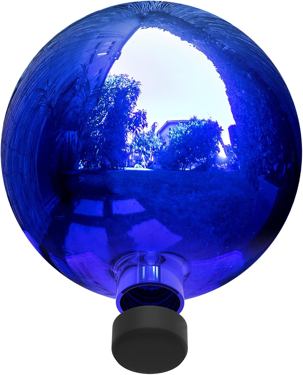 Alpine Corporation | 10" Indoor/Outdoor Glass Gazing Globe — Festive Garden & Yard Décor Accent — Blue