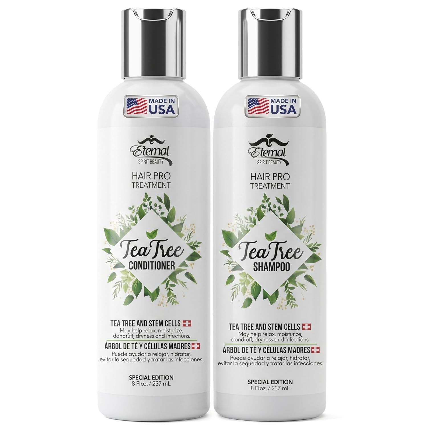Eternal Spirit Beauty Hair Pro Tea Tree Set – Shampoo & Conditioner with Stem Cells