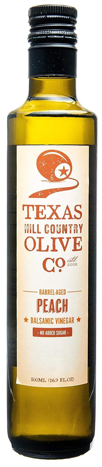 White Lemon Balsamic Vinegar - Gourmet Barrel Aged Infused Balsamic Vinegar - Great for Dressing Dipping Glazing - No Artificial Flavors or Added Sugar - Made in Texas (8.5 oz)