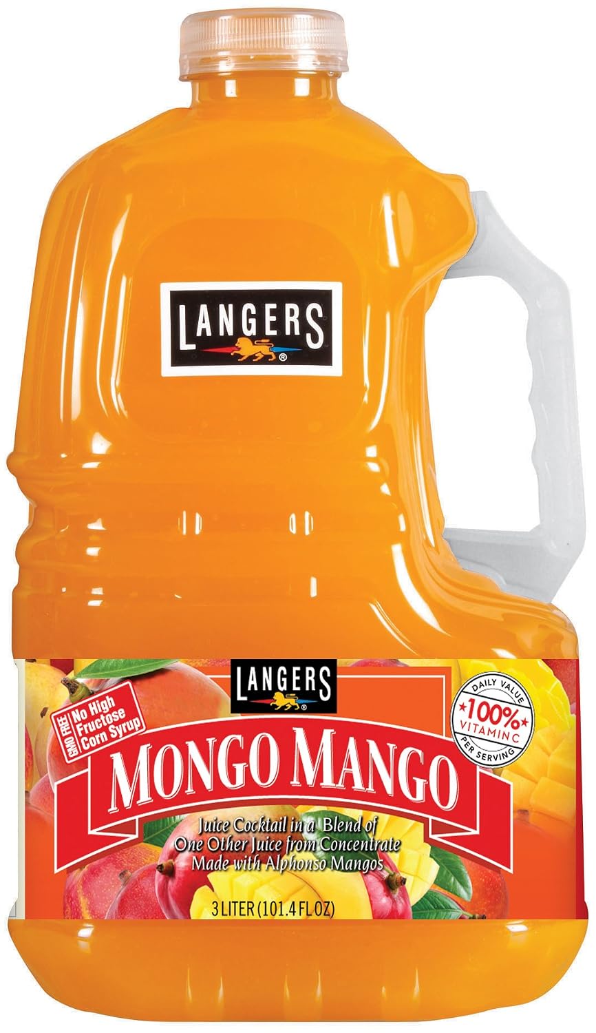Langers Juice Cocktail, Pineapple Orange Guava, 15.2 Fl Oz (Pack of 12)