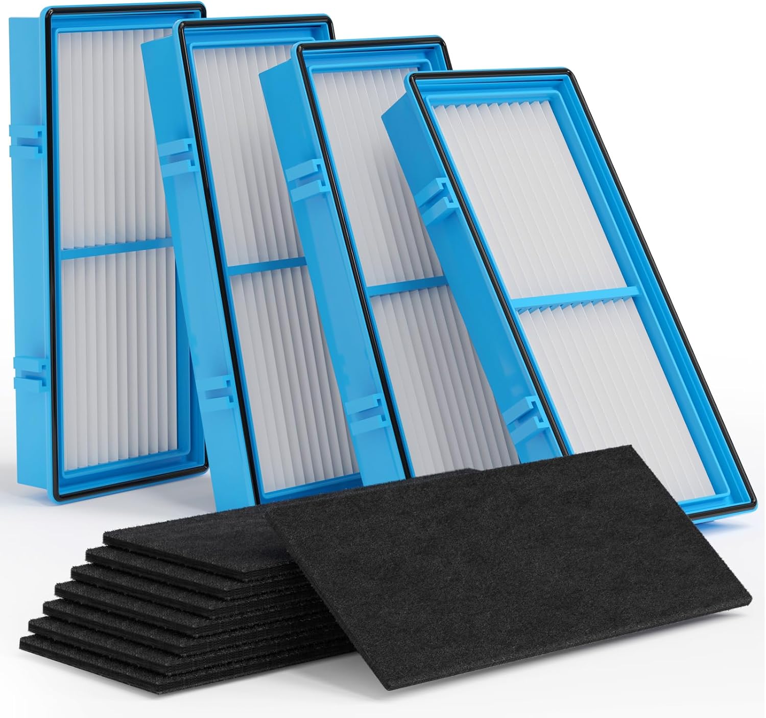 Leemone Aer1 Filter Replacement for Holmes/Bionaire Air Purifier, Blue 2+4
