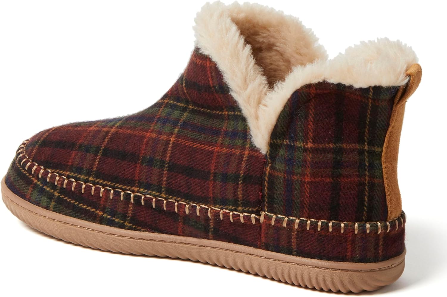 Dearfoams Men's Memory Foam Indoor House Slippers Brixen Ankle Boot House Shoes - Gifts for Men