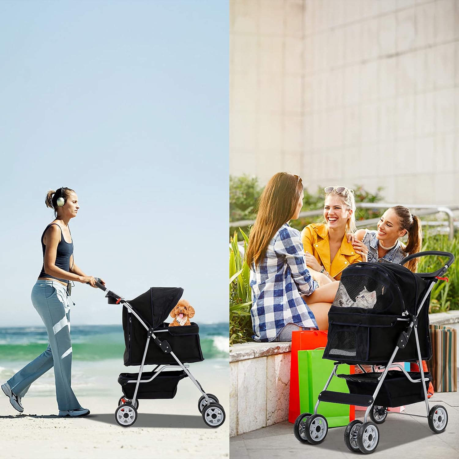 Best 4 Wheels Pet Stroller for Dog and Cat Stroller