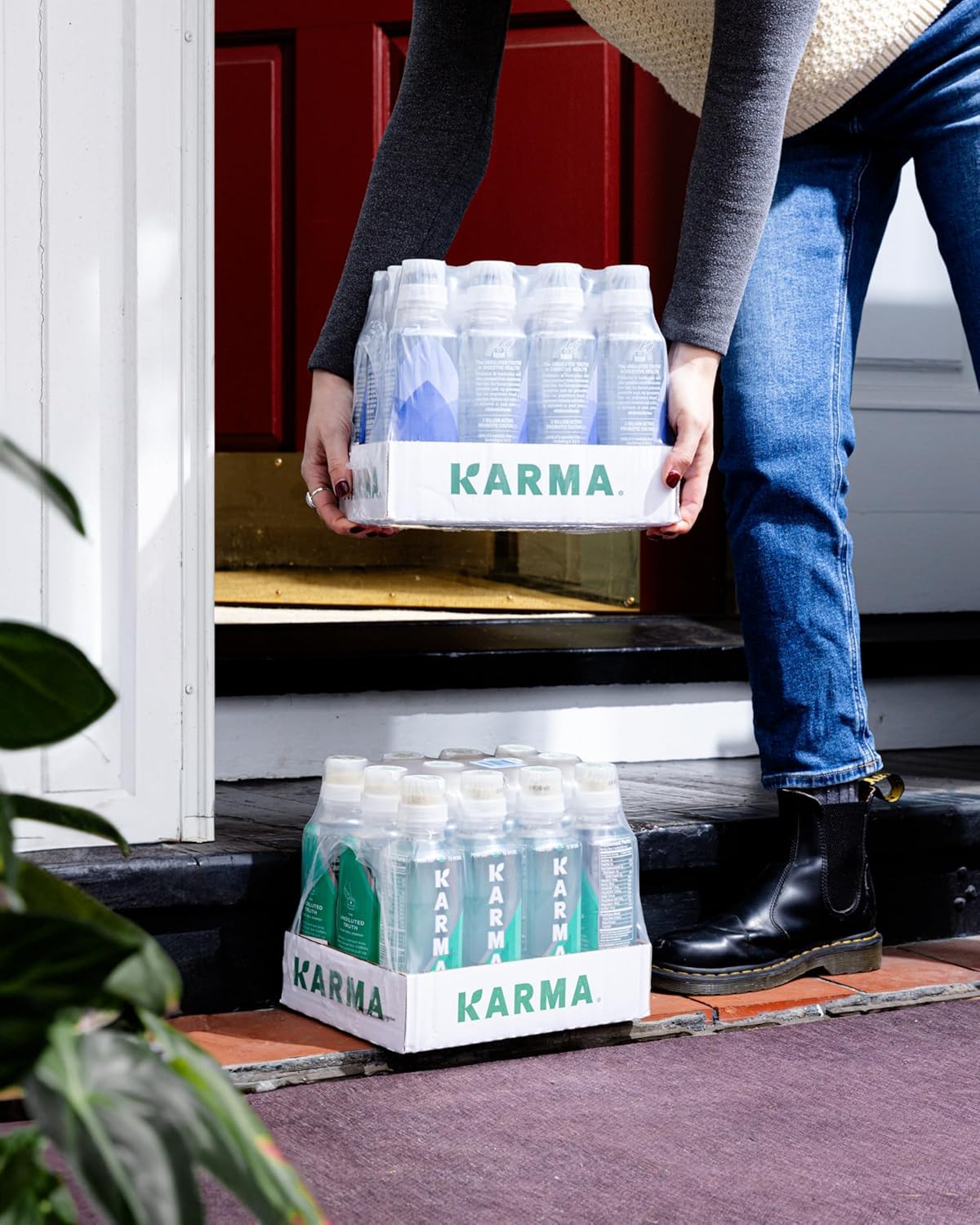 Karma Probiotic Water - 12 Pack, Berry Cherry Drink - Immune & Gut Health Support