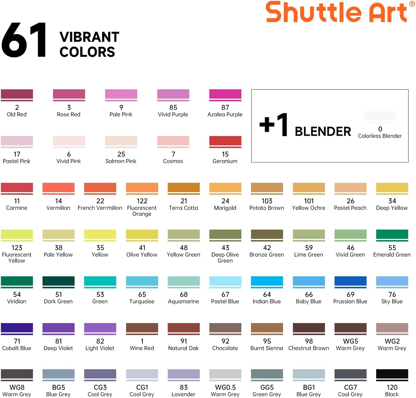 Shuttle Art 101 Colors Alcohol Markers