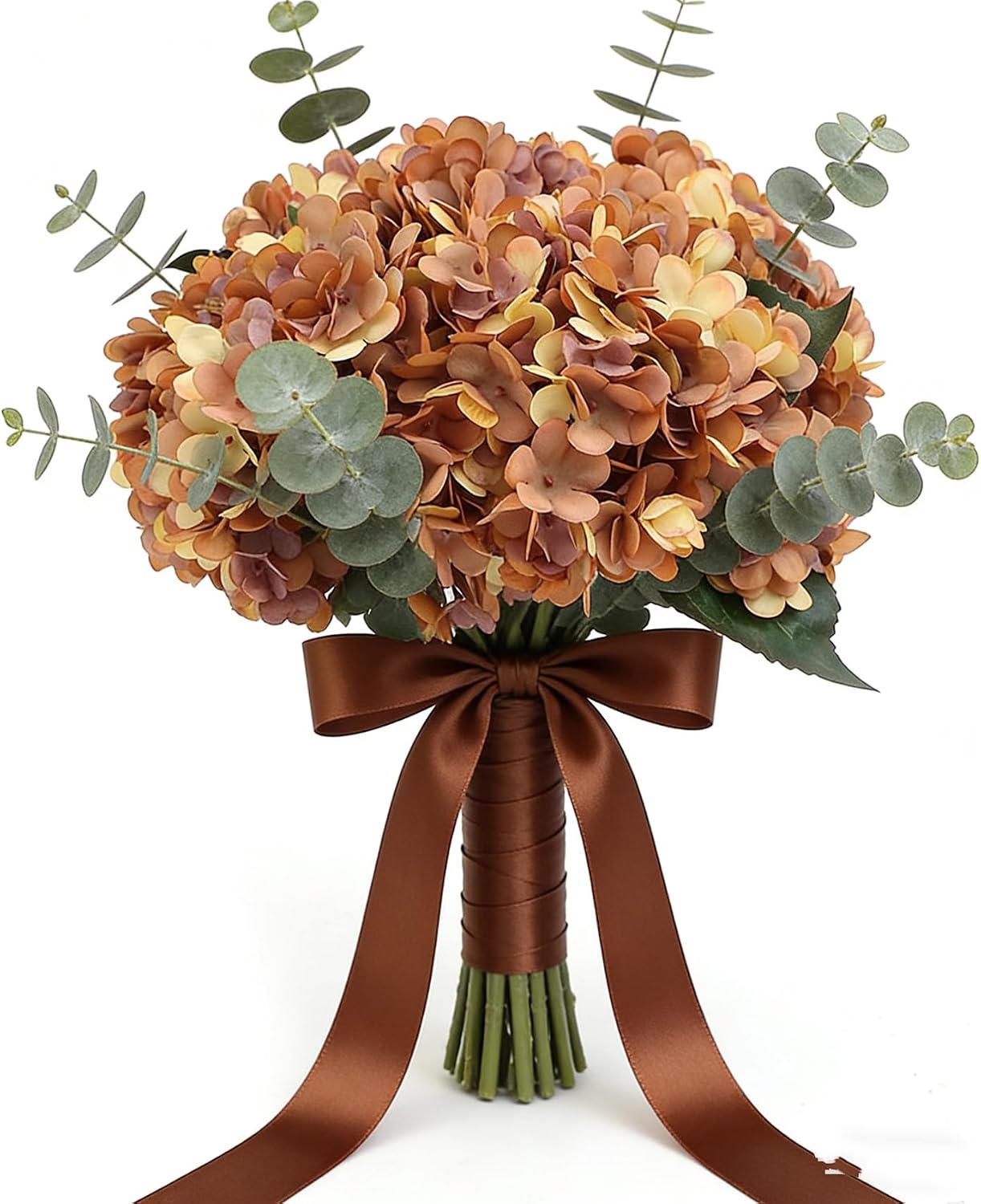 Kimura's Cabin 6pcs Silk Hydrangeas Artificial Flowers,Deep Lake Blue