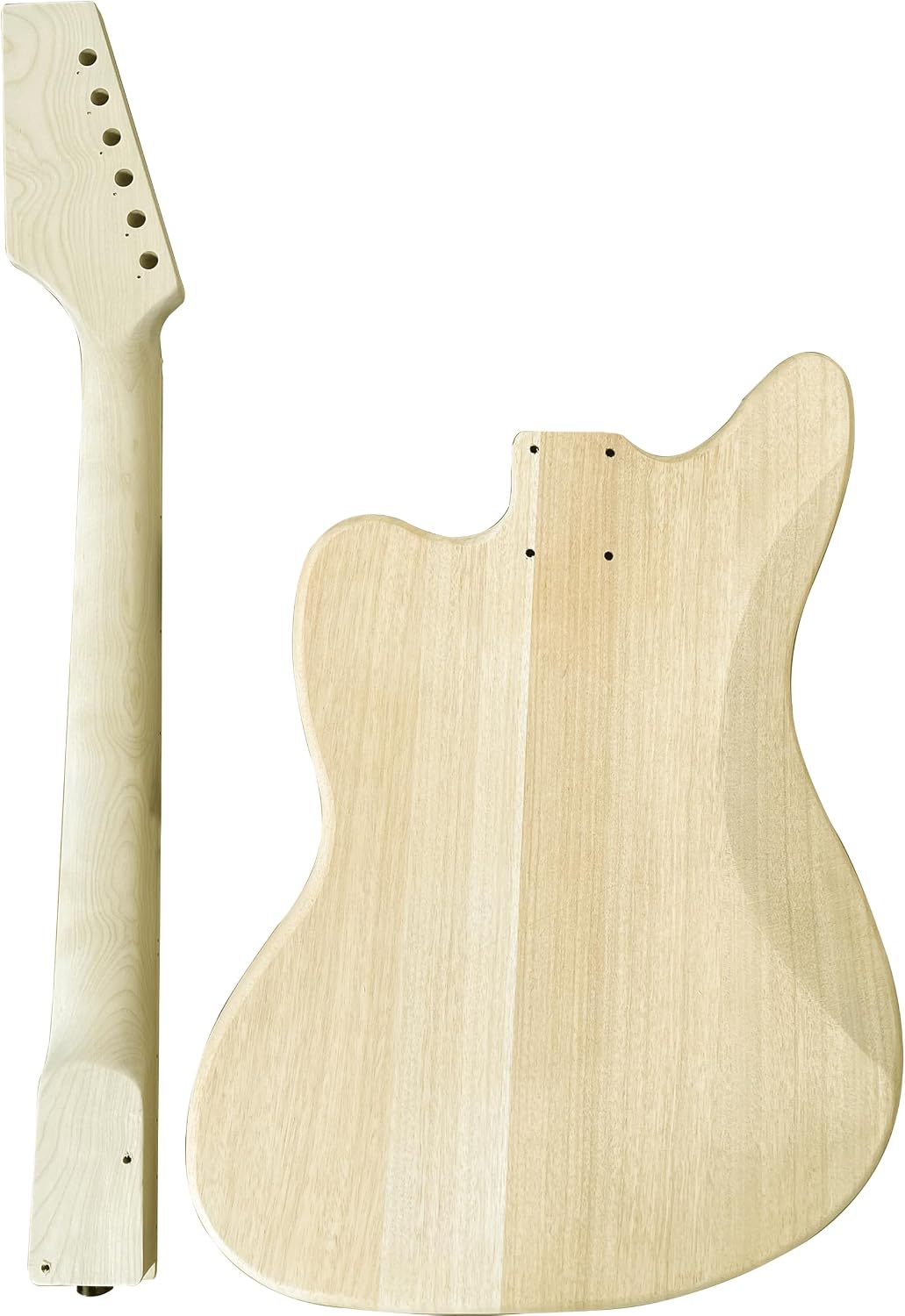 Electric Guitar Kit,Mahogany Body and Maple Neck,Maple Fretboard,Uncut DIY Guitar Kit Diy Build Your Own,Electric Guitars Unfinished