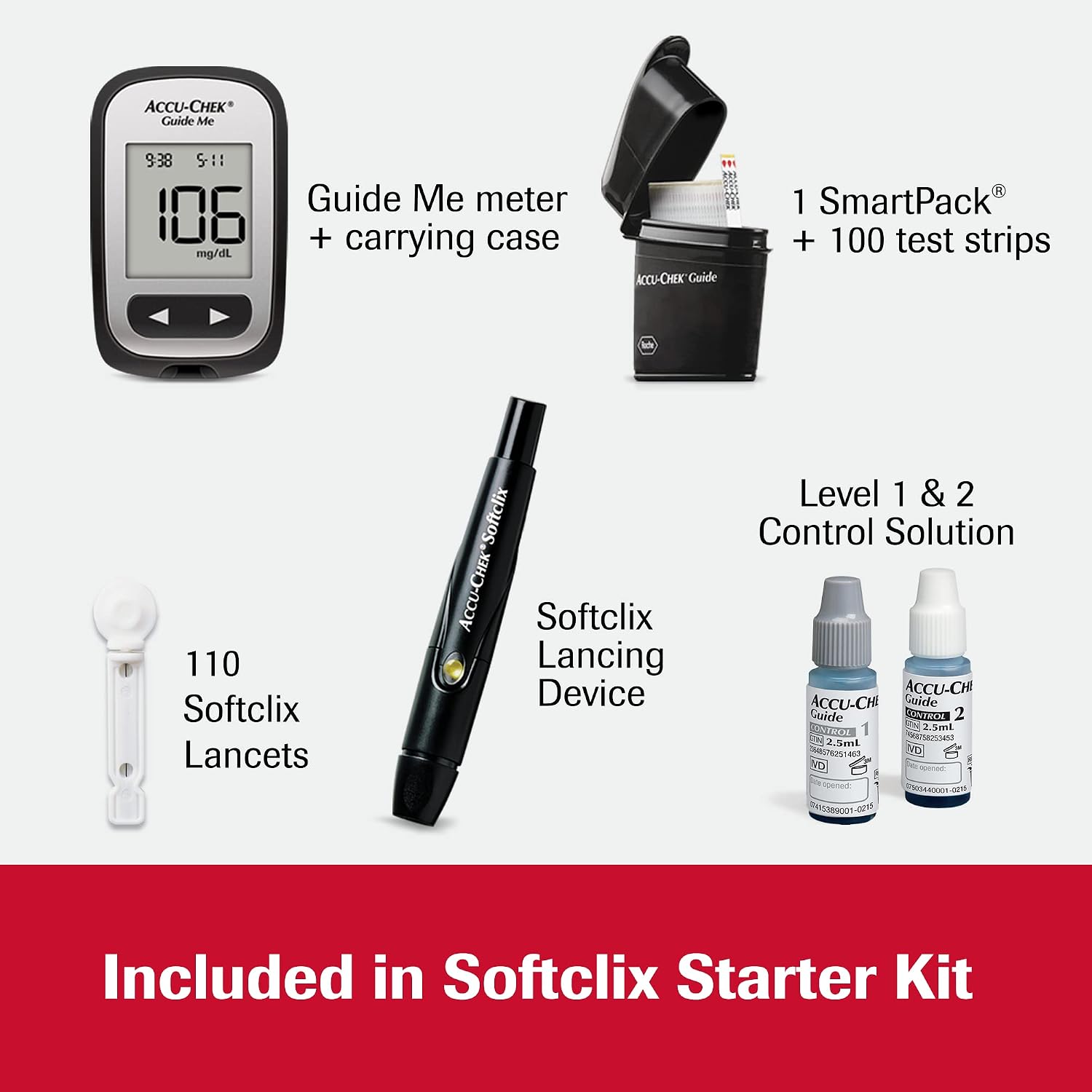 Accu-Chek Softclix Diabetes Lancing Device and 110 Softclix Lancets