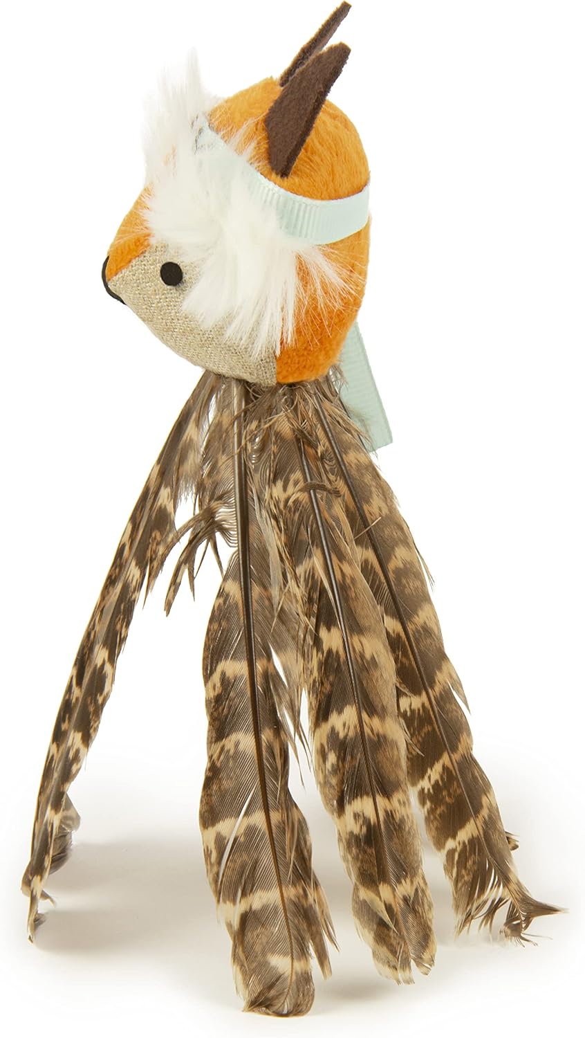SmartyKat Flutter Balls Catnip Plush and Feather Cat Toys, Erratic Motion for Batting & Pouncing Fun for Cats & Kittens, Set of 2