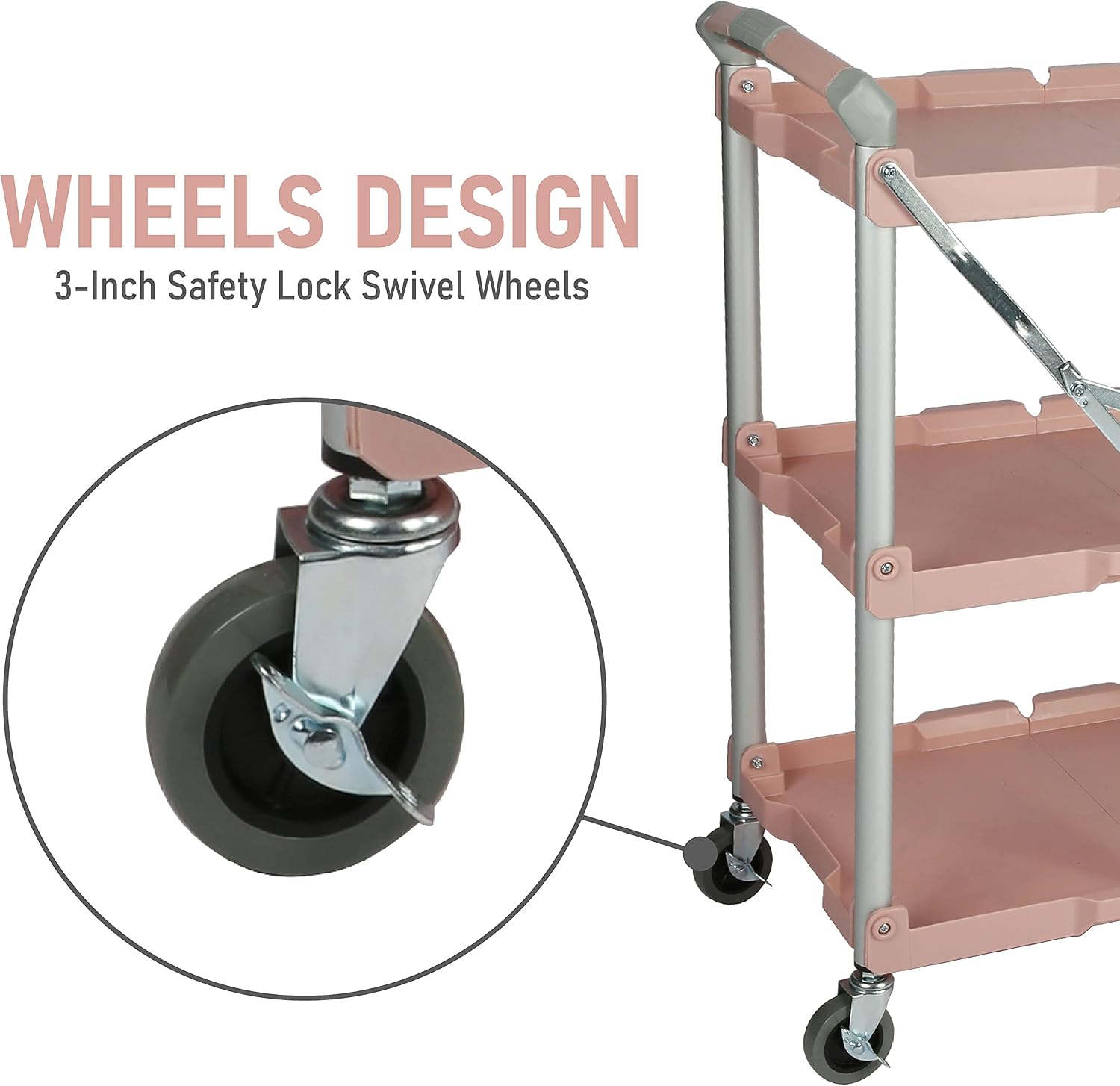 Olympia Tools 85-188 Pack-N-Roll Folding Collapsible Service Cart, 150LB Capacity, Black