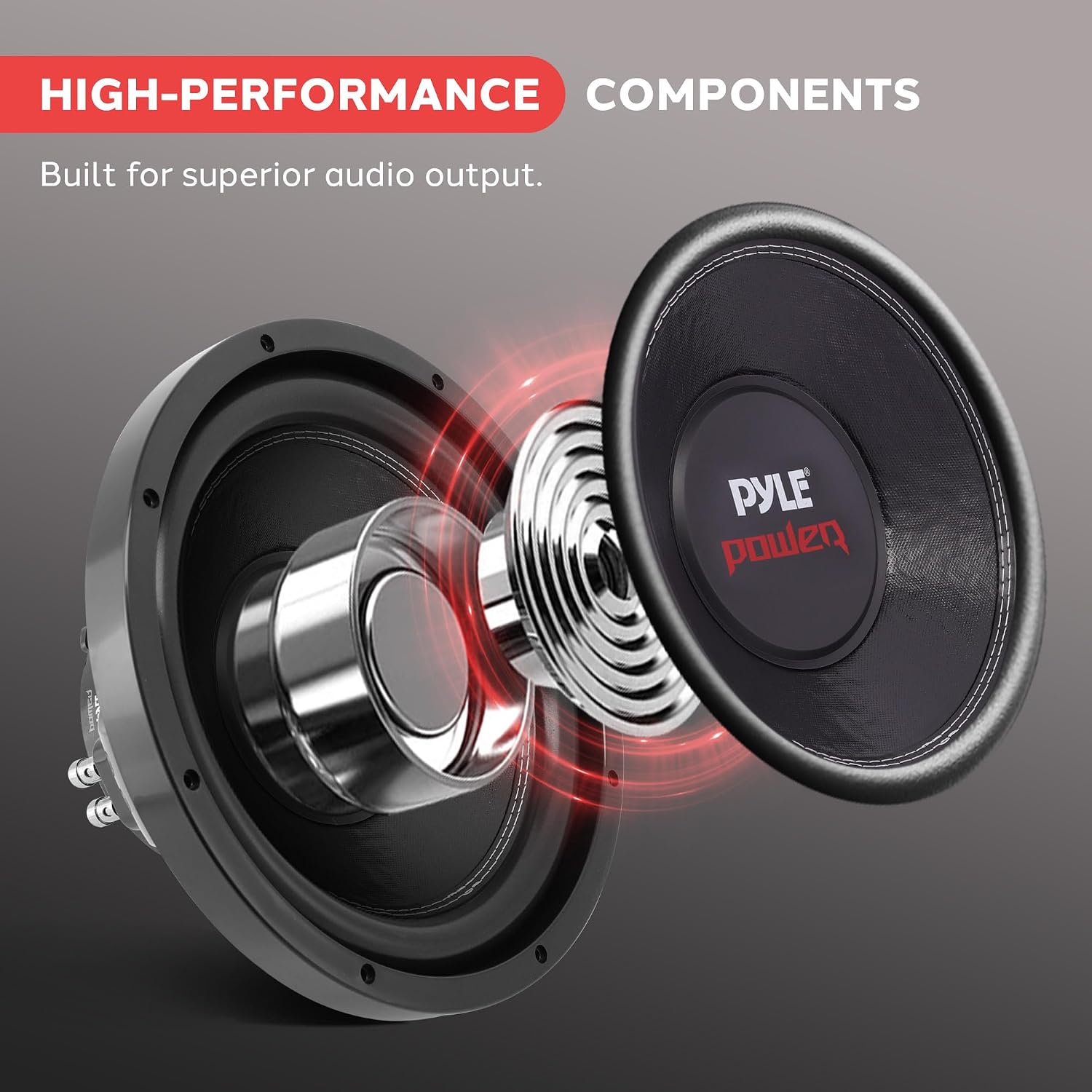 Pyle 8" Car Subwoofer Speaker - 800 Watt Dual 4 Ohm Voice Coil, Treated Foam Surround, Non-Pressed Paper Cone, 60oz Magnet - Powerful Vehicle Audio Bass Woofer for Car Stereo Systems - PLPW8D (Black)