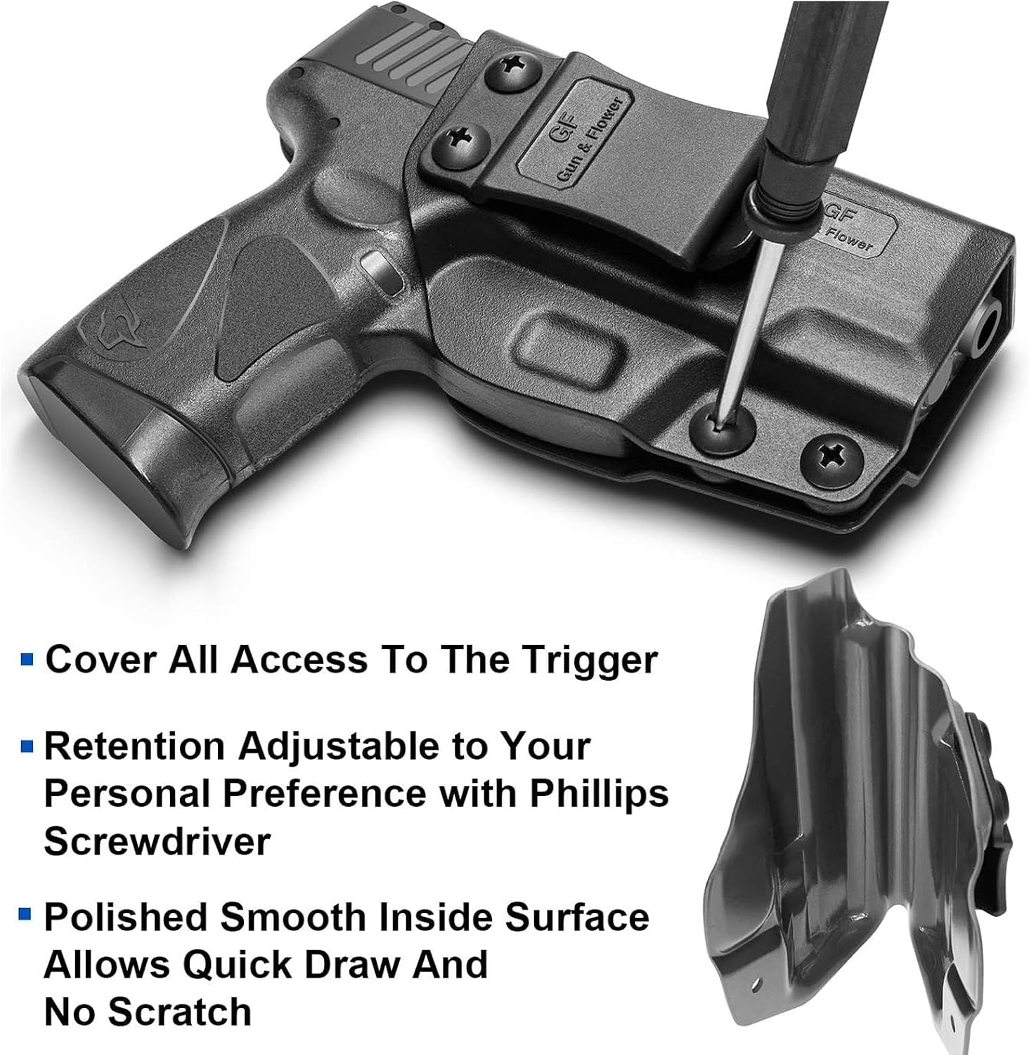 Taurus G2C & G3C Polymer IWB Holster Concealed Carry | Adj. Cant & Retention | Inside Waistband | Compatible with Taurus G3C/ G2C/ G2S/ PT111/ PT140