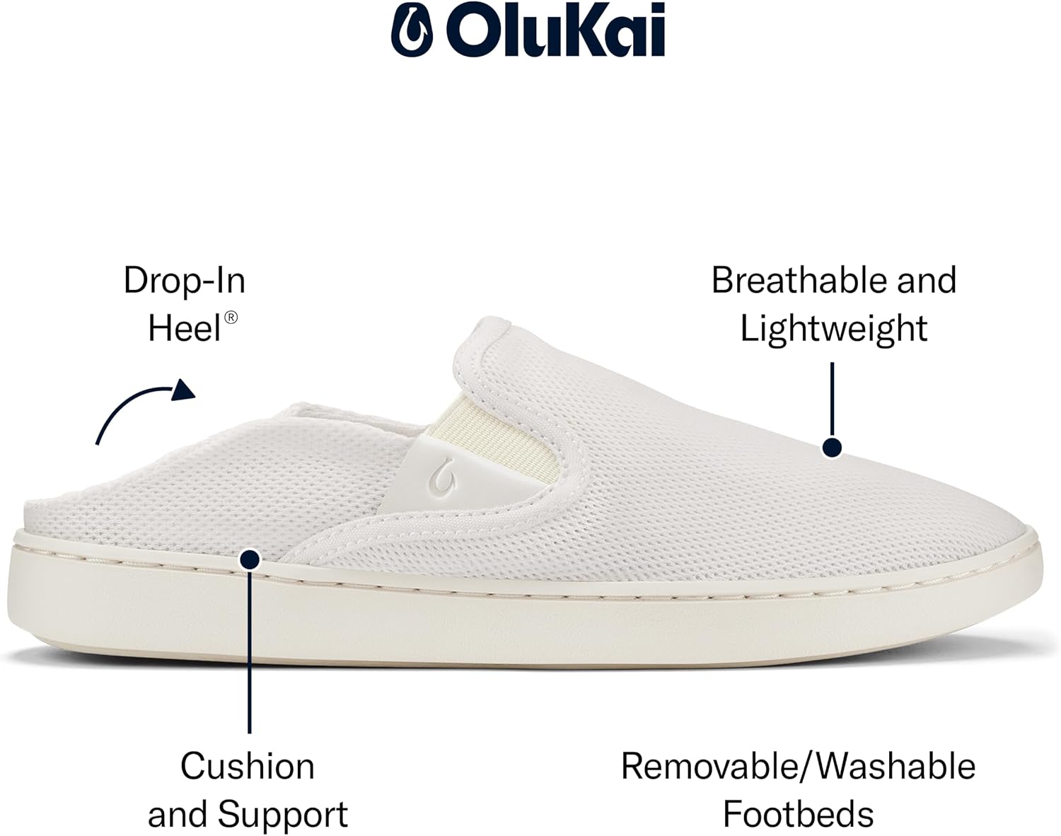 OluKai Pehuea Women's Slip On Sneakers, Casual Everyday Shoes