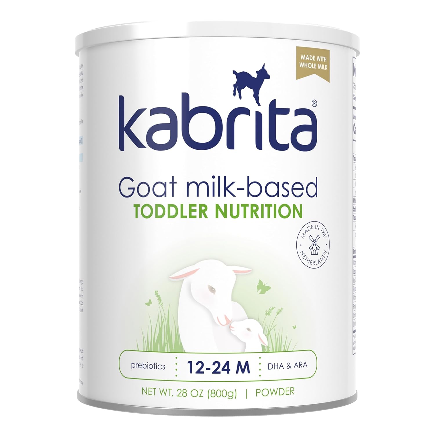 Kabrita Goat Milk Toddler Drink, Clean Label Certified, Gentle, 28oz | Toddler Nutrition Drink, 12–24 Months, Easy to Digest, Supports Gut Health, Immunity & Brain Development 28oz