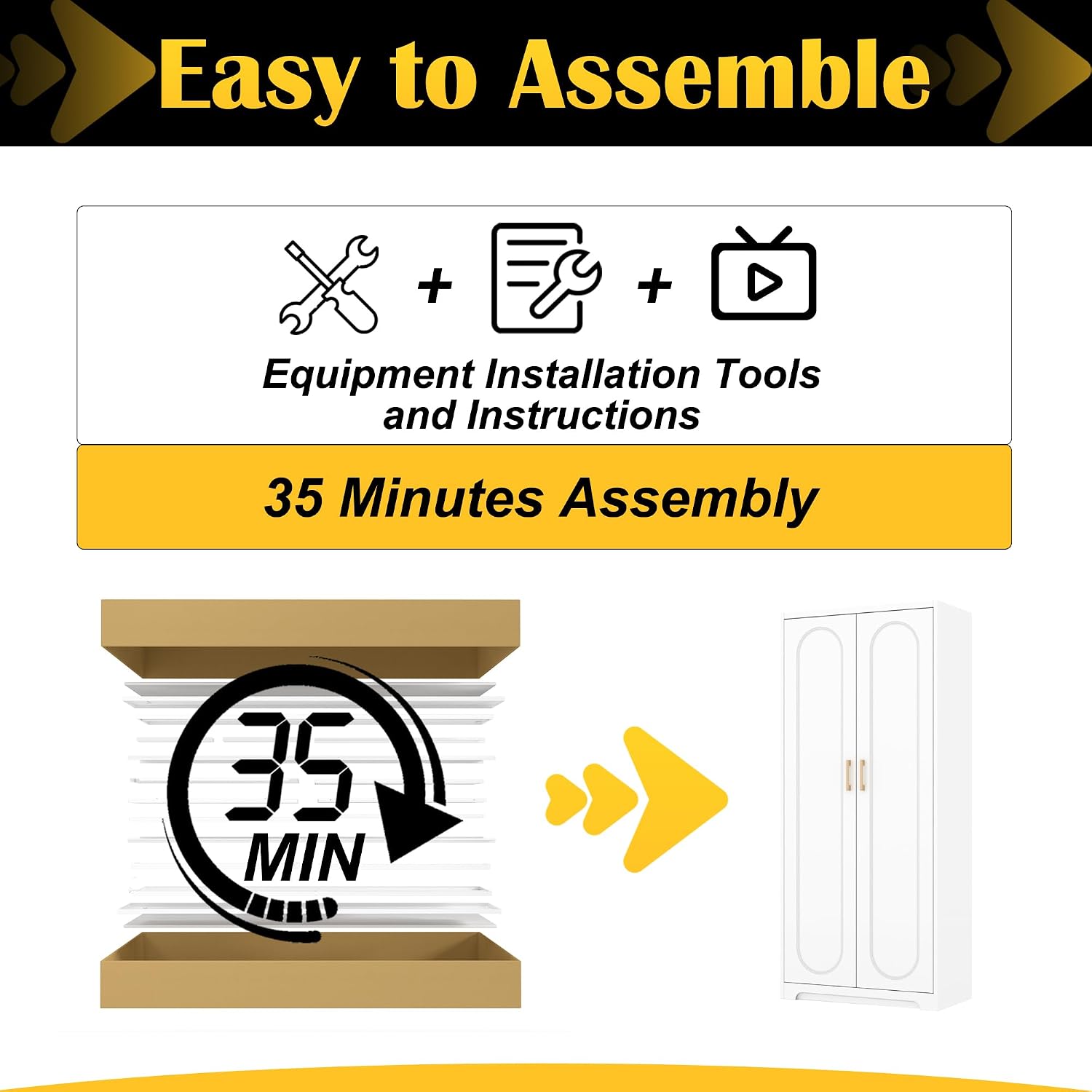 Steeloong 71"Metal Pantry Storage Cabinet with Doors & 4 Adjustable Shelves | Kitchen Pantry Cabinet,White Kitchen Cabinet with 2 Gold Handles,Tall Cabinet for Livingroom,Pantry, Bathroom,Kitchen