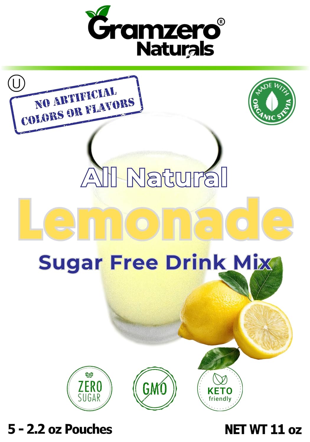 GramZero Grape Sugar Free Drink Mix Sports Pack, Great For Nutrition Club Loaded Teas, Zero Calorie, Stevia Sweetened