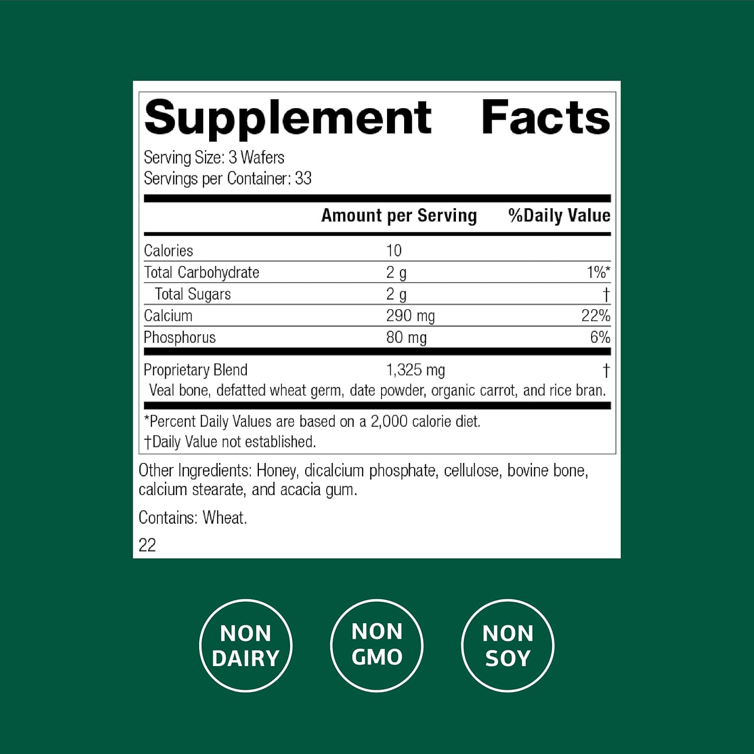 Standard Process Calcifood - Calcium Supplement for Bone Strength & Calcium Absorption - Bone Health Support for Women & Men - Non-Dairy & Non-Soy